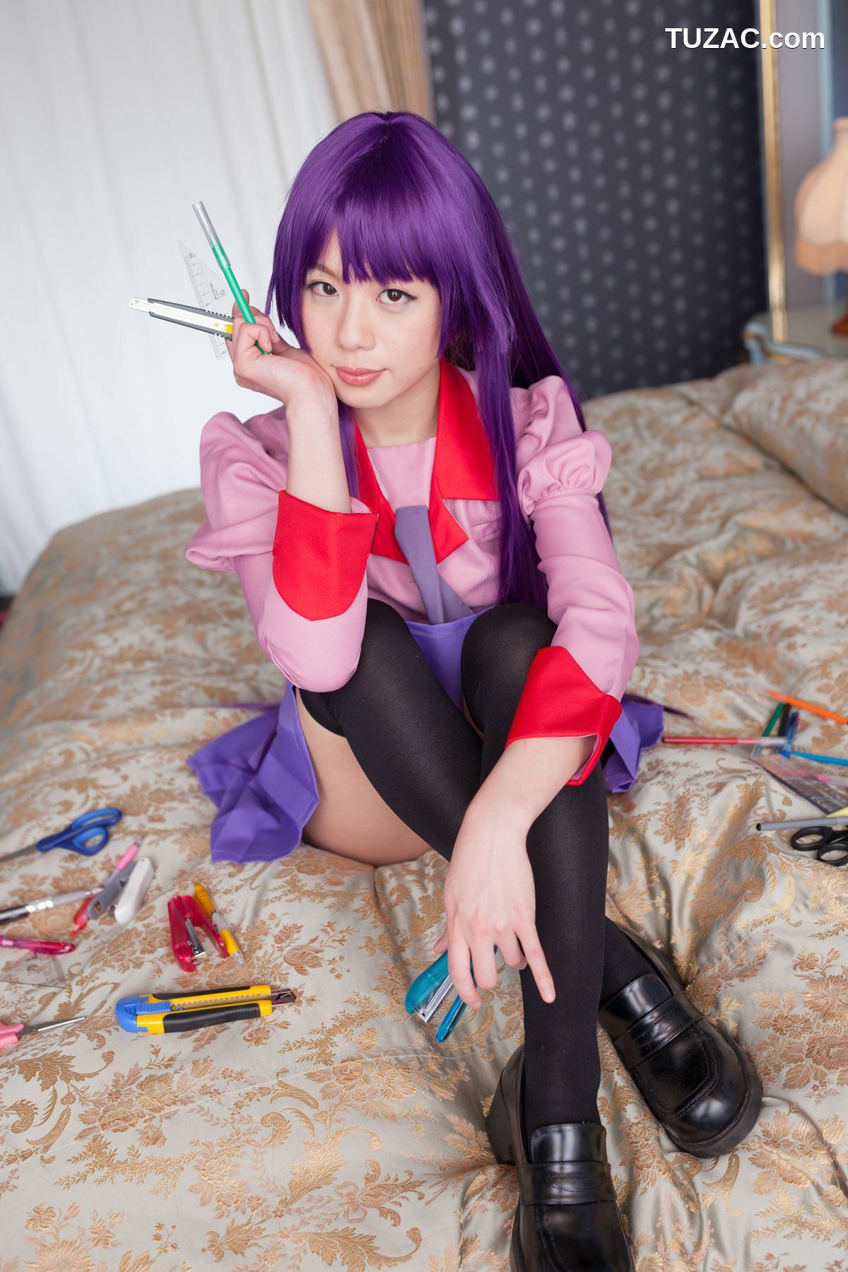 日本CosPlay_相沢恋 (相泽恋) 《Bakemonogatari(化物語)》Senjougahara Hitagi 写真集[98P]