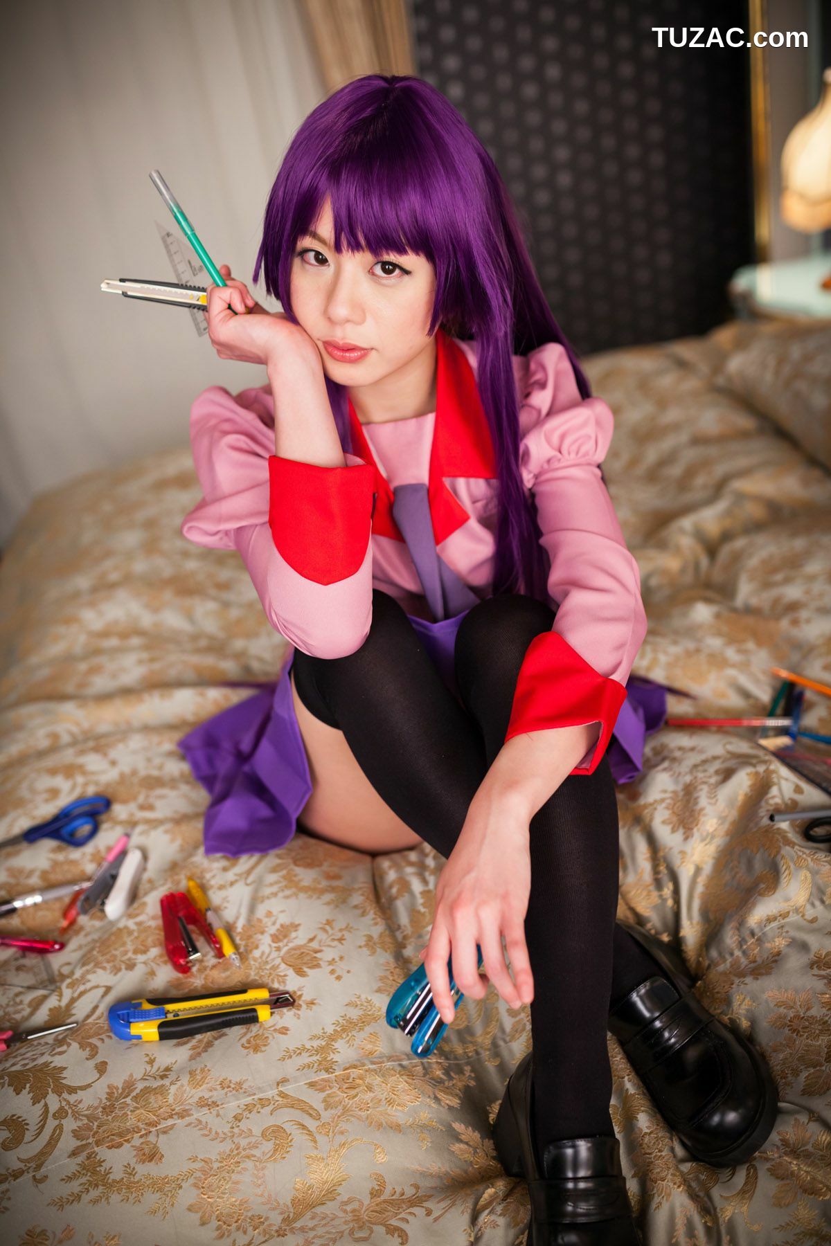 日本CosPlay_相沢恋 (相泽恋) 《Bakemonogatari(化物語)》Senjougahara Hitagi 写真集[98P]