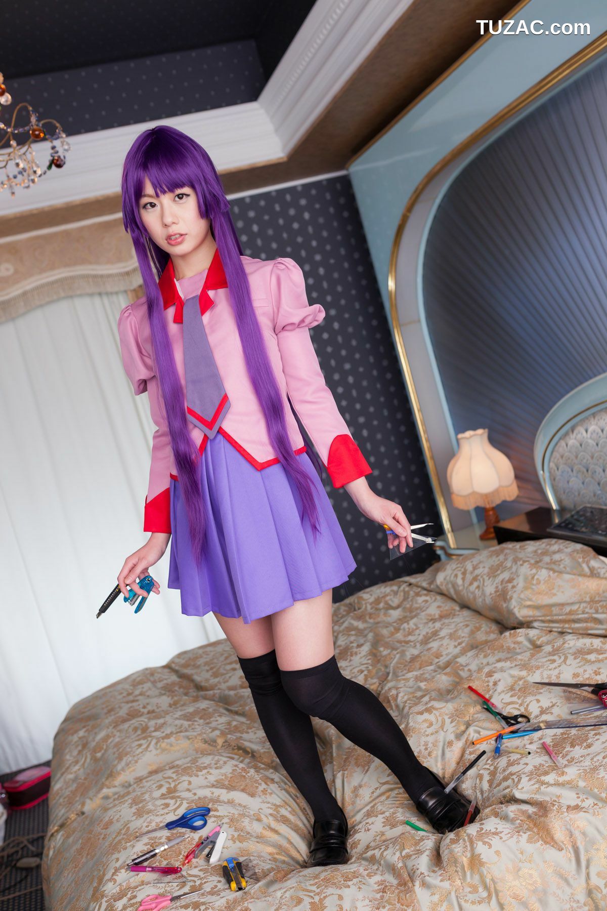 日本CosPlay_相沢恋 (相泽恋) 《Bakemonogatari(化物語)》Senjougahara Hitagi 写真集[98P]