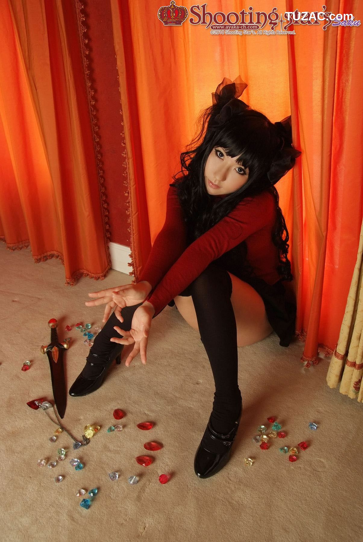 日本CosPlay_绫香 (Saku サク) 《Fate stay night》Toosaka Rin 遠坂凛 写真集[100P]