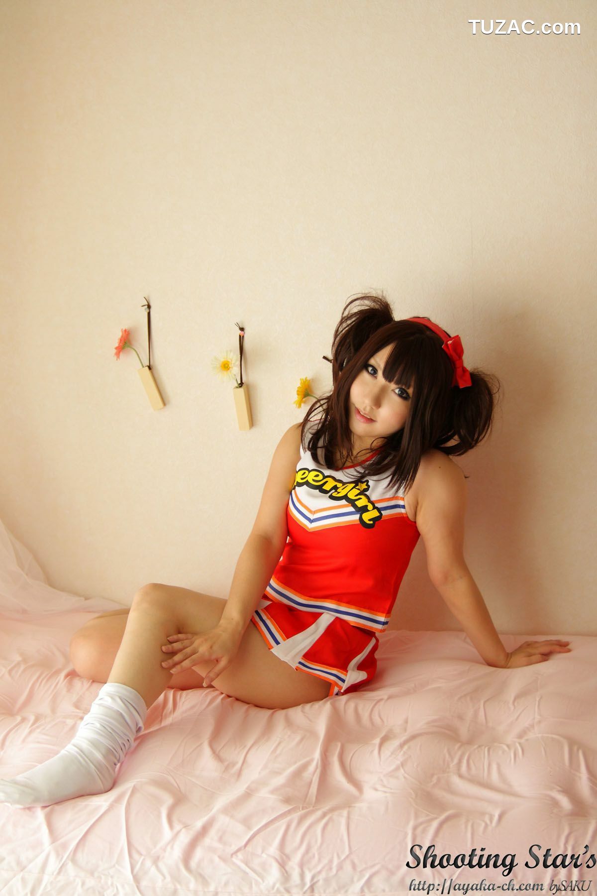 日本CosPlay_绫香 (サク Saku Ayaka)  Waitress+Cheerleader [Sakuyabime] 写真集[62P]