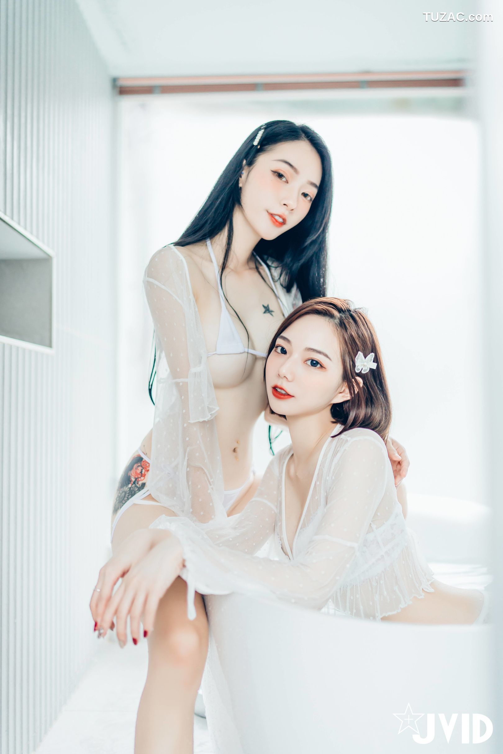 JVID-飄飄-啾啾-女神姐妹情人节-Celebrate-Valentines-Day-With-Goddess-Sisters-2022.02.14