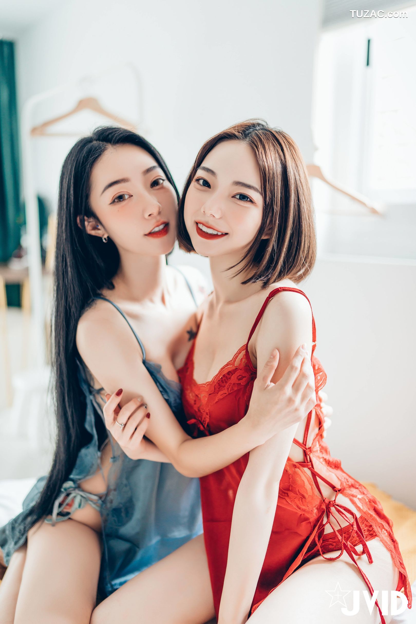 JVID-飄飄-啾啾-女神姐妹情人节-Celebrate-Valentines-Day-With-Goddess-Sisters-2022.02.14