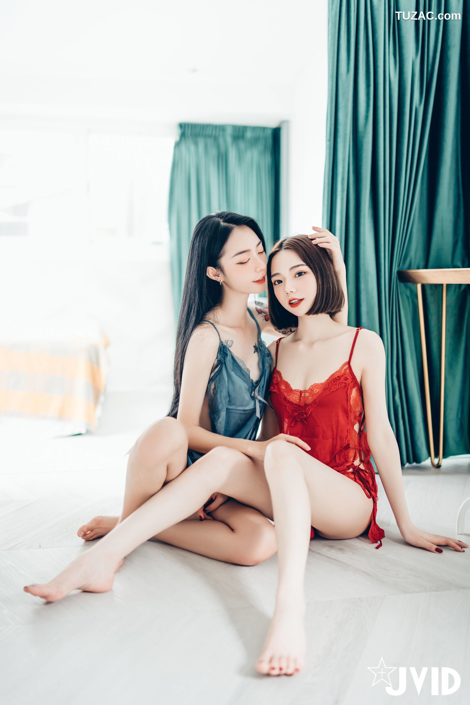 JVID-飄飄-啾啾-女神姐妹情人节-Celebrate-Valentines-Day-With-Goddess-Sisters-2022.02.14