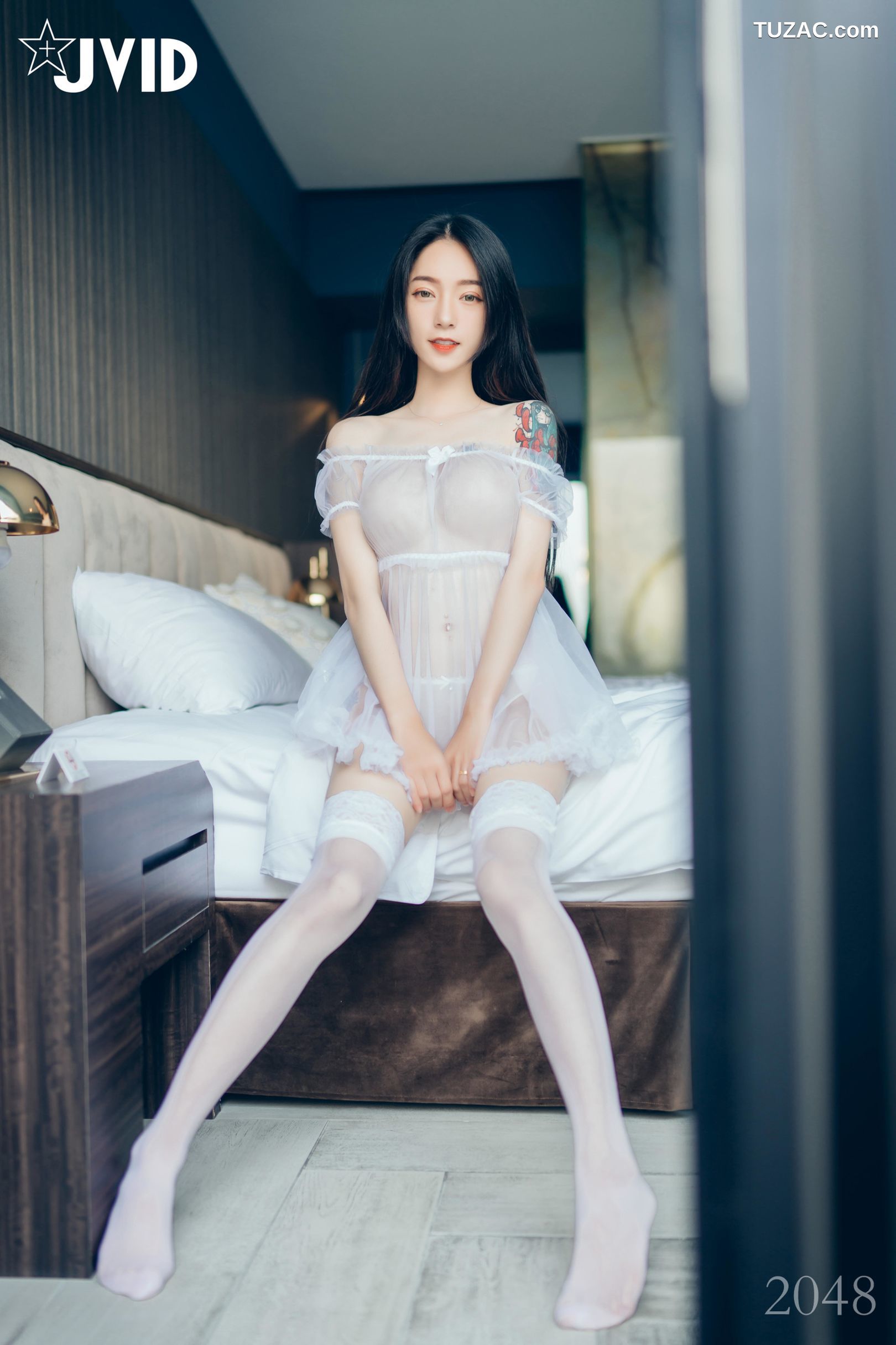 JVID-飄飄-最高の女神-黑超猛激白透睡衣-No.542