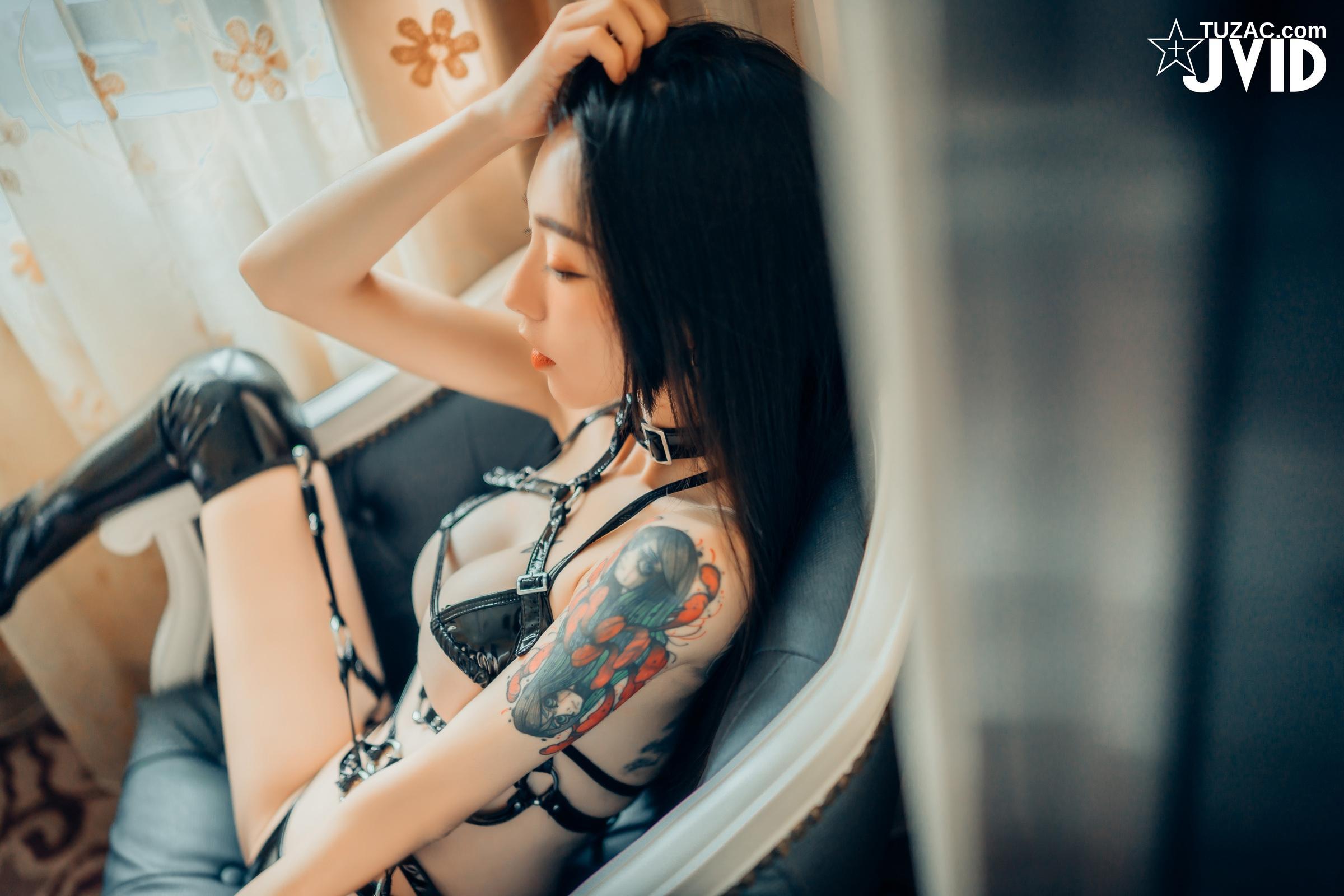 JVID-飘飘-御姐-看护黑皮衣