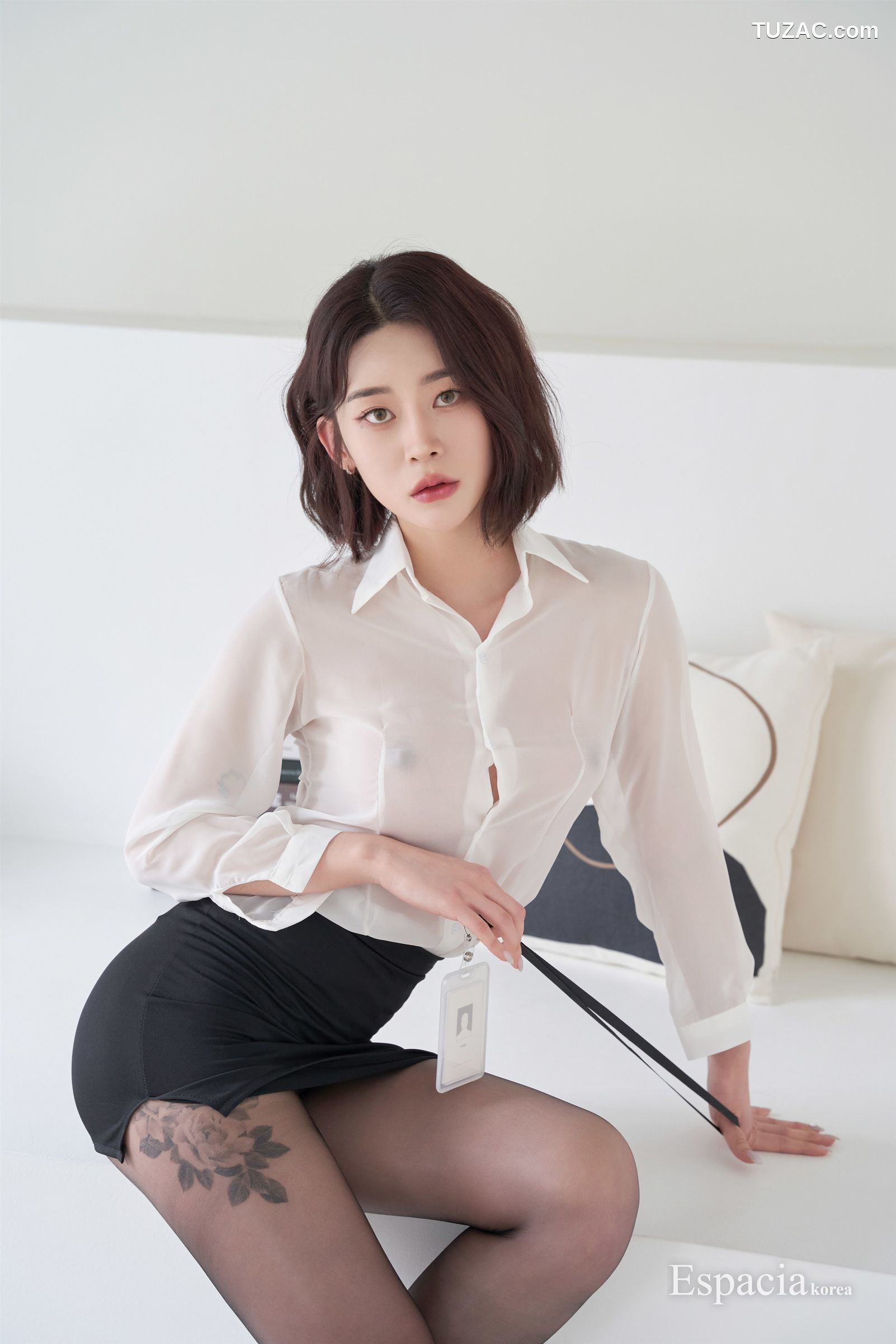 Rahee-EHC-045-白衬衫湿身凸点黑短裙