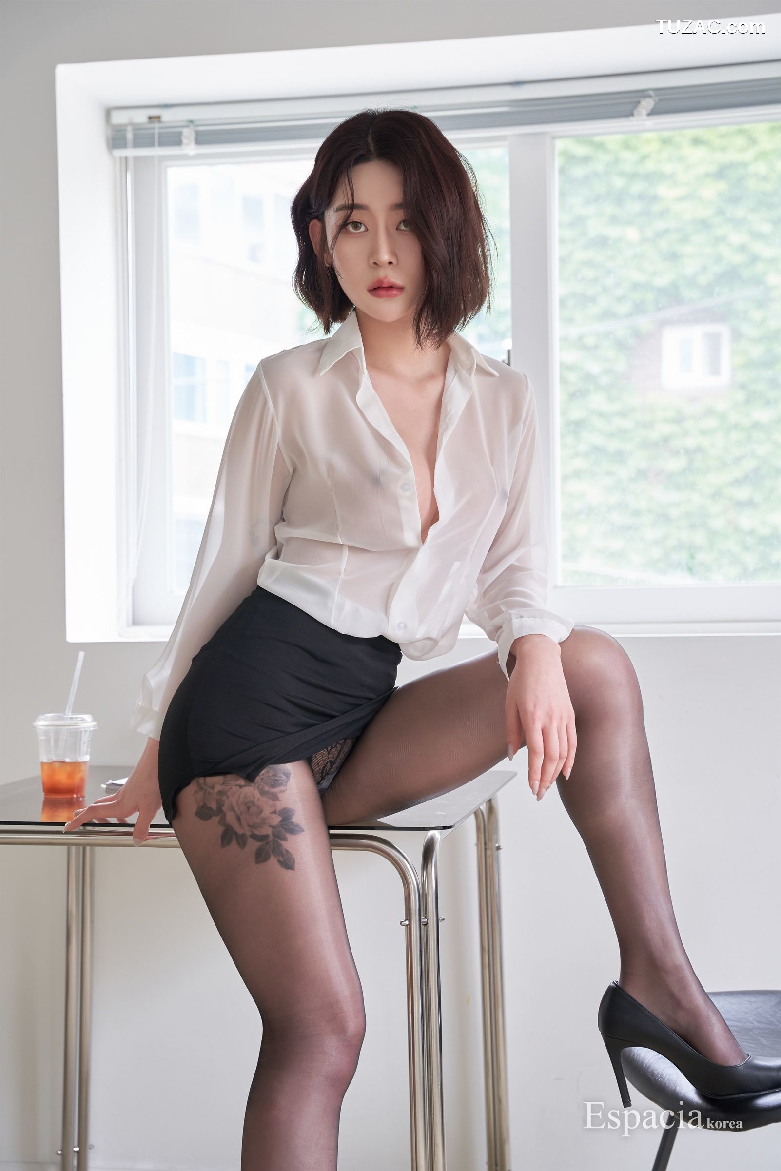 Rahee-EHC-045-白衬衫湿身凸点黑短裙