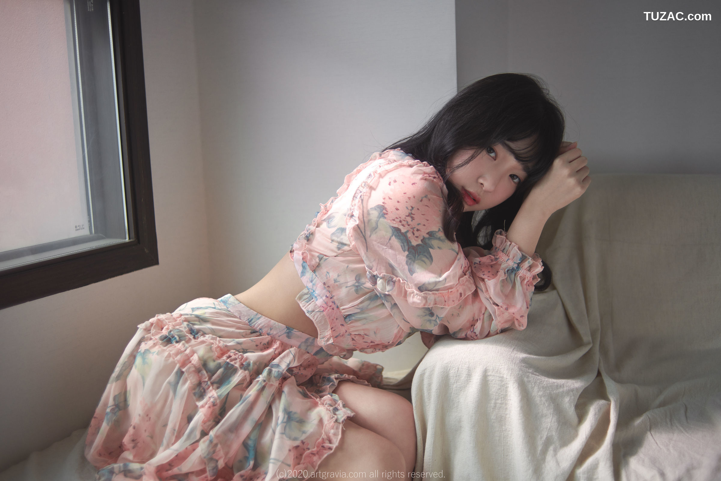 姜仁卿-ARTGRAVIA-164-粉媚睡衣-湿身猫女郎-Inkyung
