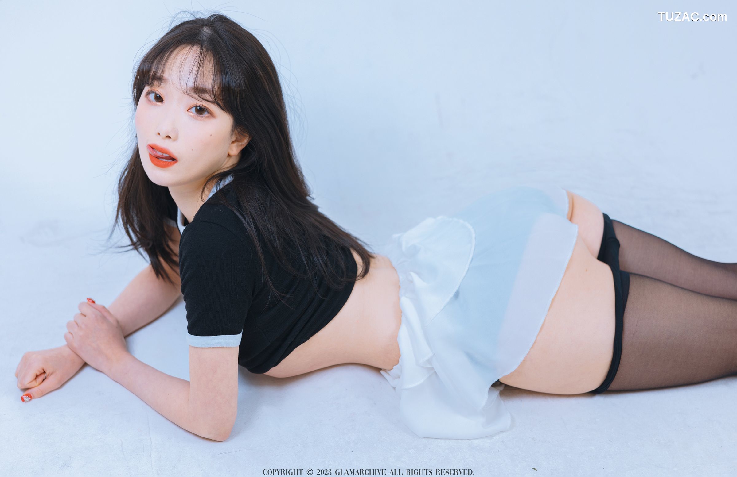 韩国美女-BAEK-SUL-TANG-短T短裙-CROBTOP-SKIRT-GlamARchive