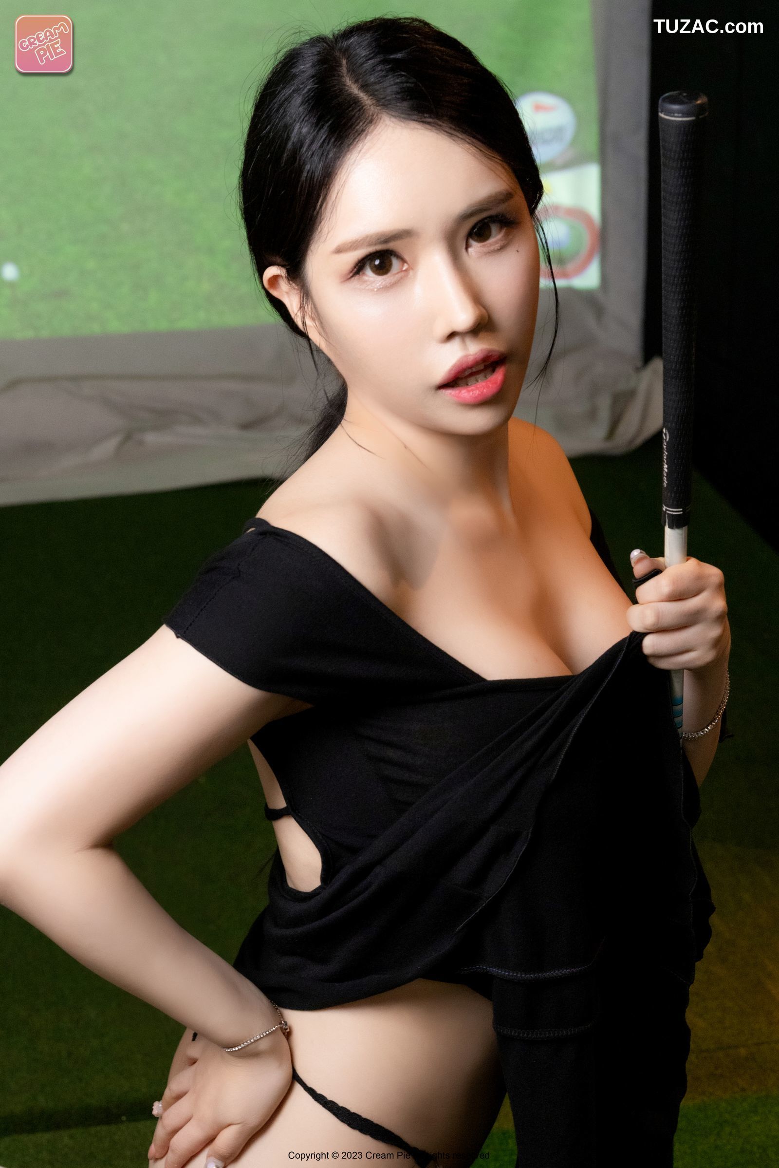 韩国美女-Hani-하니-性感高尔夫-Screen-Golf-无圣光-Cream-pie