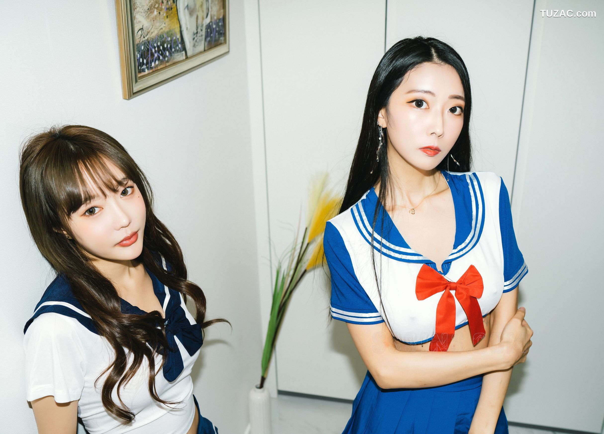 韩国美女-Jucy-Mona-闺蜜女生校服-无圣光-Love-You-Moon-Night-Snap