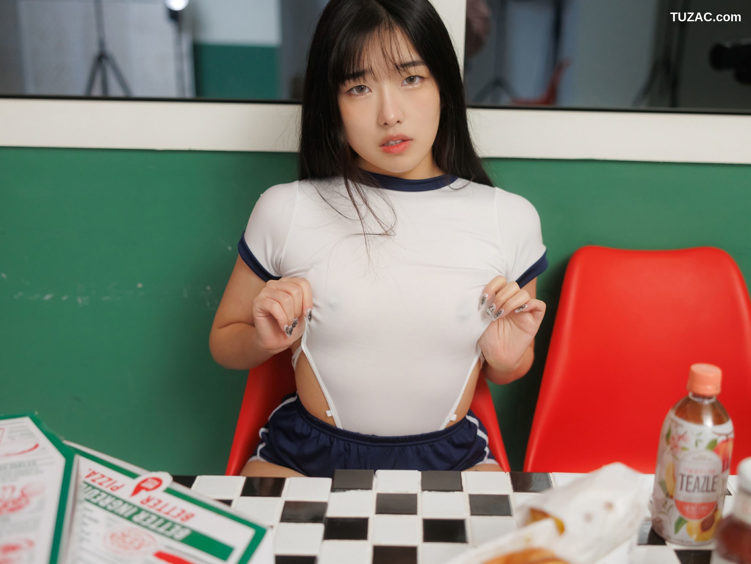 韩国美女-SonSon-比萨店女孩-pizza-girl-Bimilstory-03