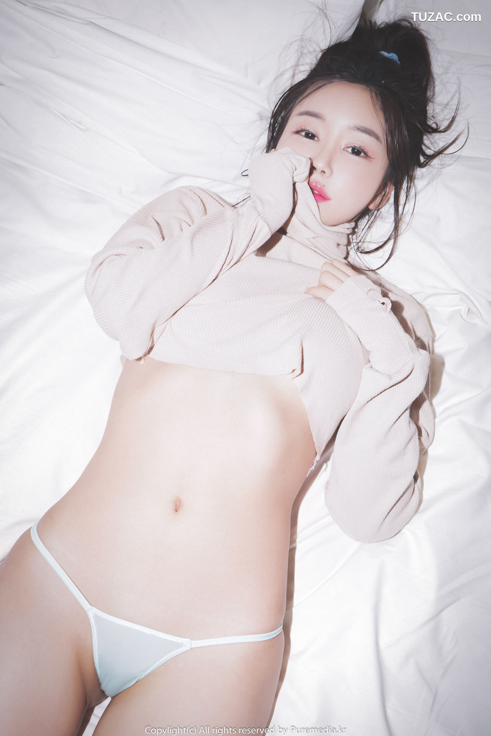 韩国美女-Song-Leah-松莱亚-蓝色超小比基尼-Pure-Media-Vol.036