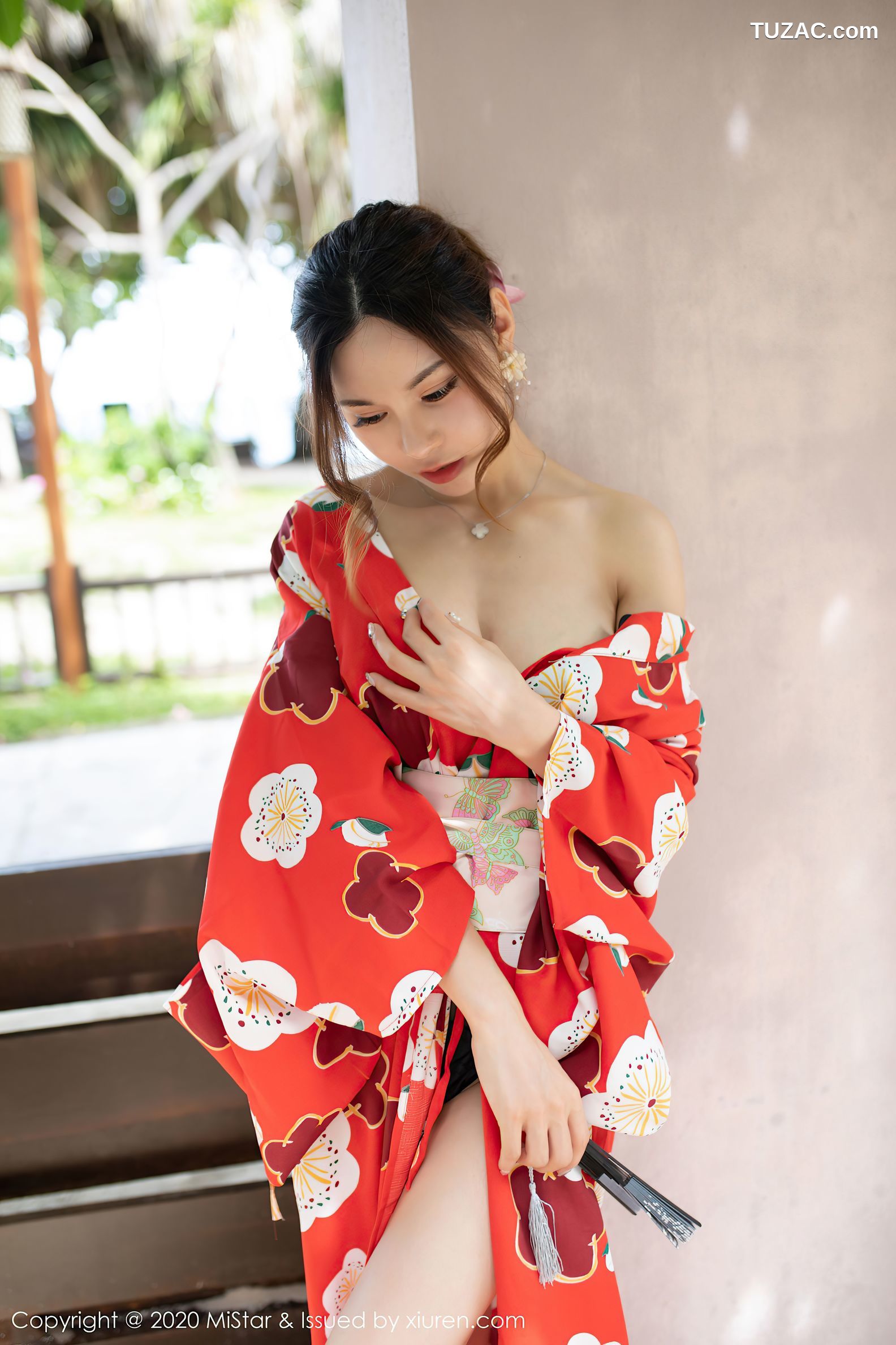 MiStar魅妍社-326-沈佳熹-红色和服酥胸美腿-2020.12.03