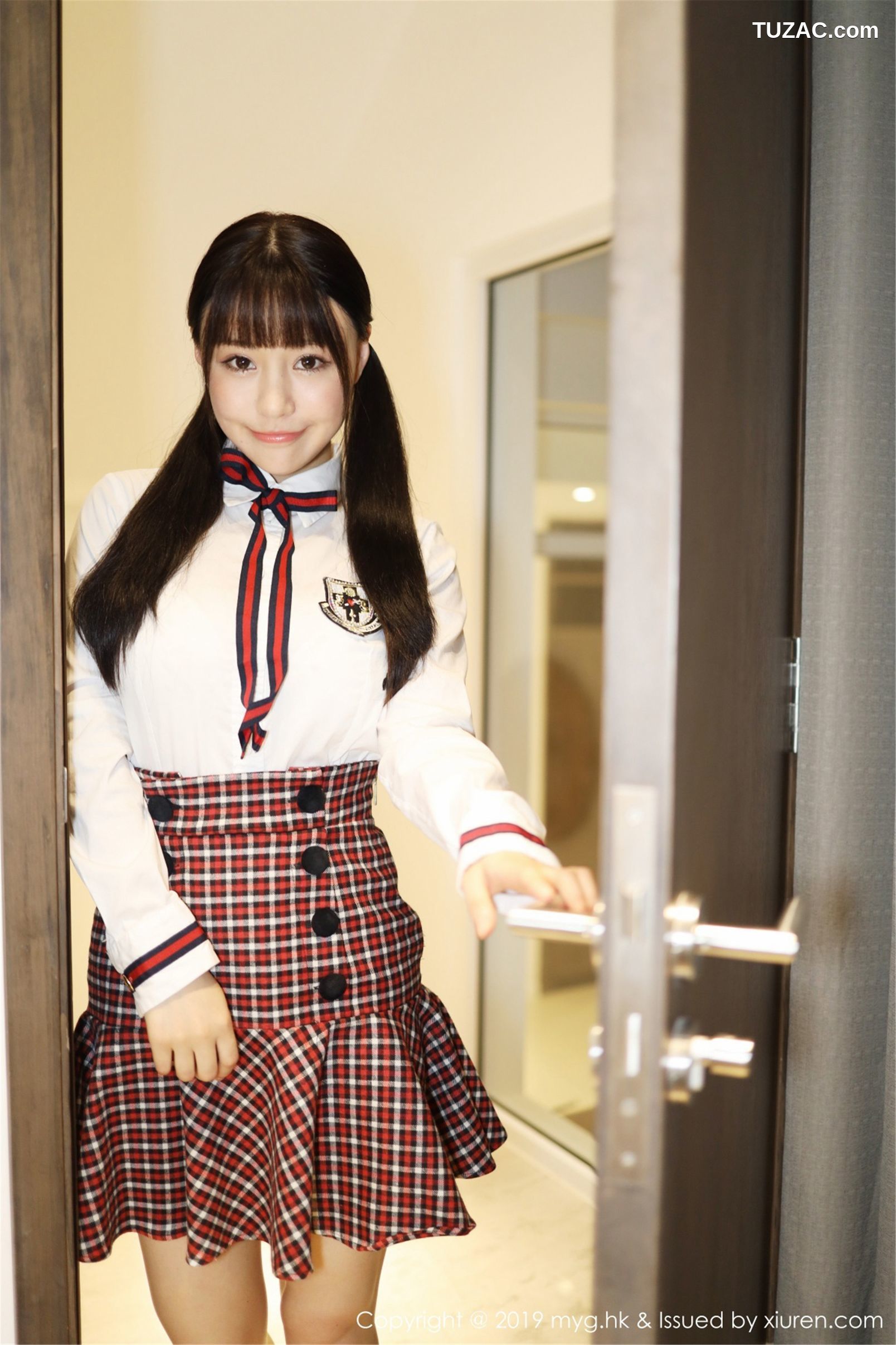 MyGirl美媛馆-355-朱可儿-格子裙学生装-2019.05.17
