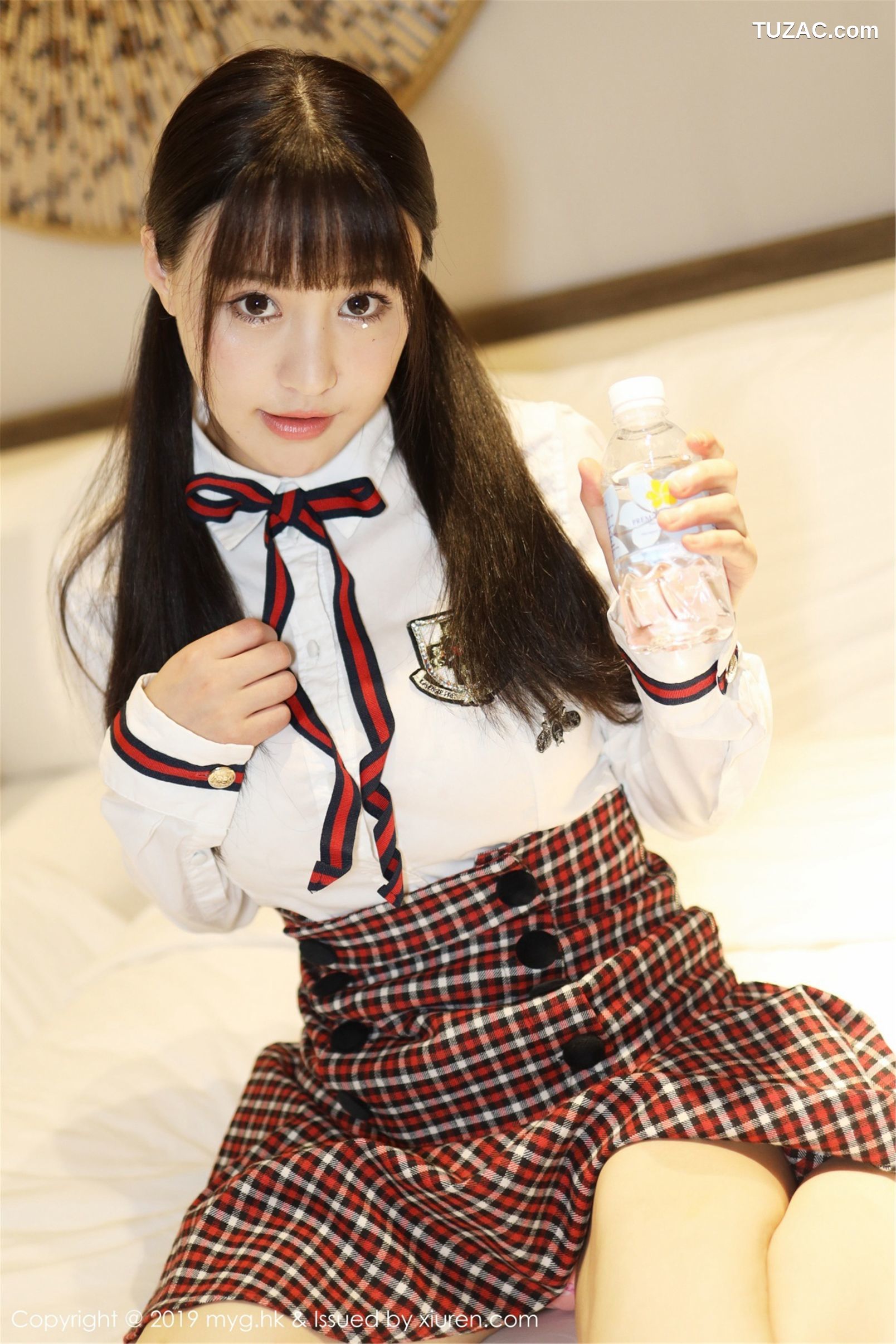MyGirl美媛馆-355-朱可儿-格子裙学生装-2019.05.17