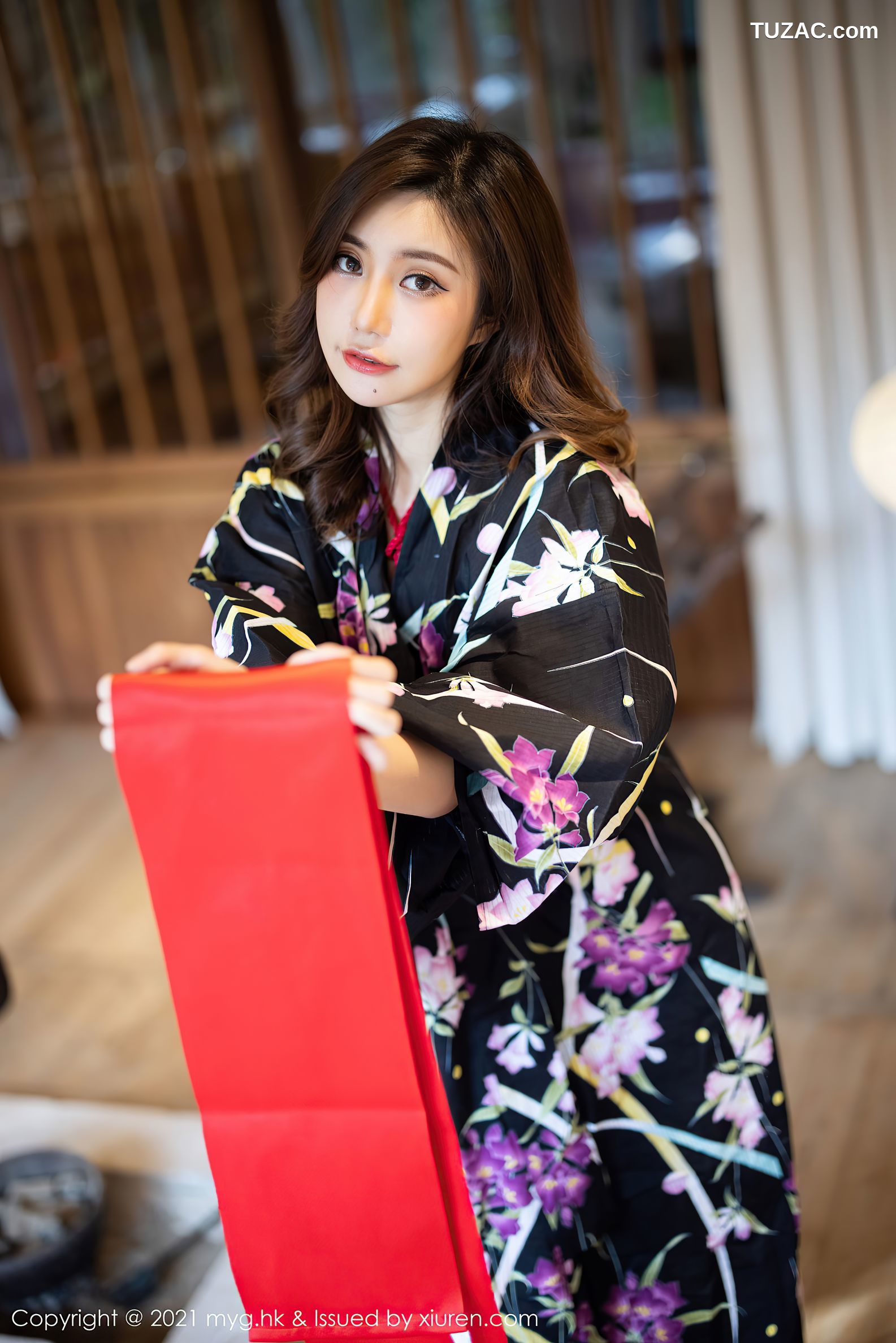 MyGirl美媛馆-594-绮里嘉Ula-长三角旅拍日式和服红绳捆绑豪乳遮点-2021.09.22