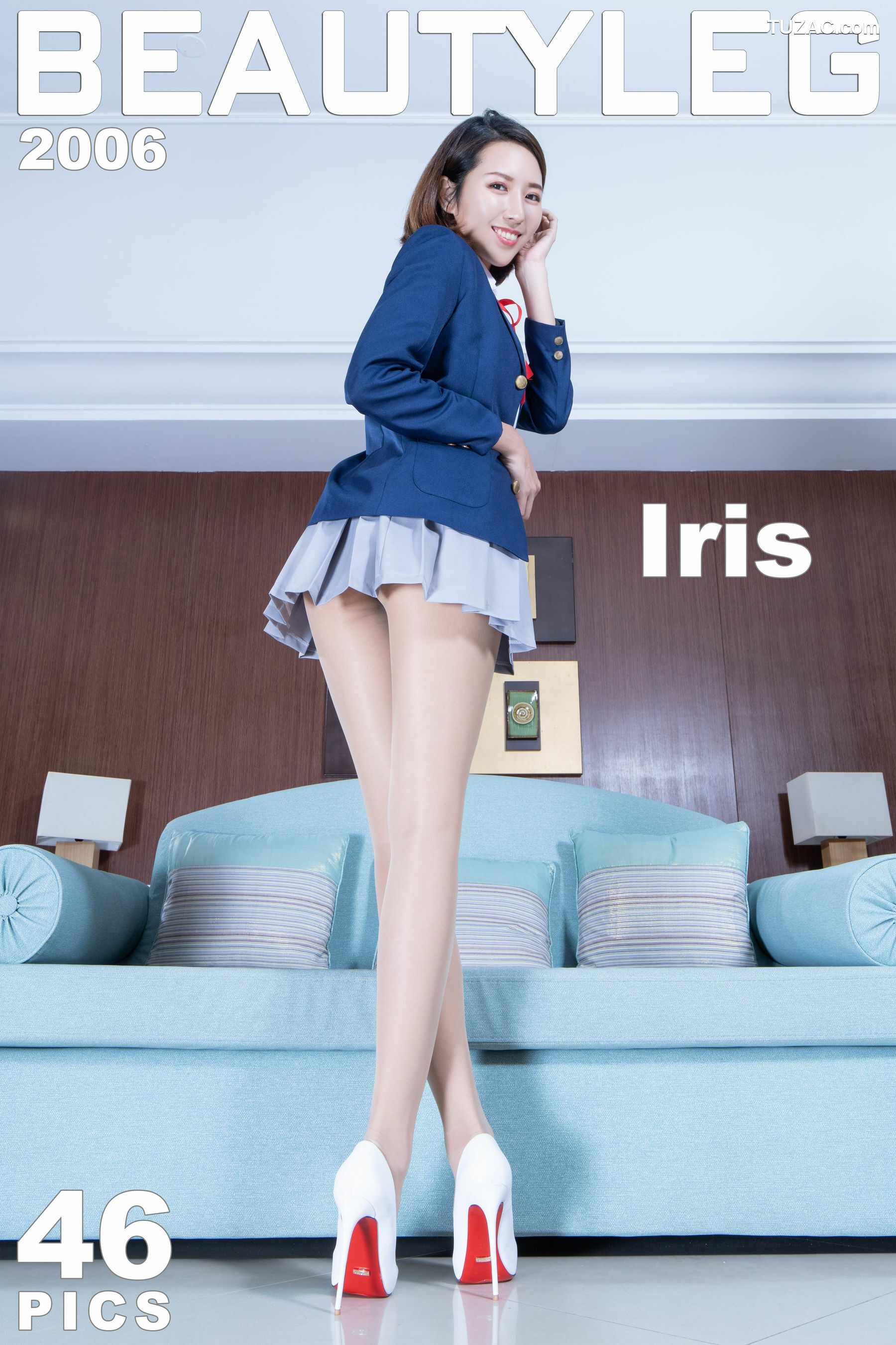 Beautyleg_ No.2006 Iris - 肉丝校服美腿+黑丝OL写真[46P]