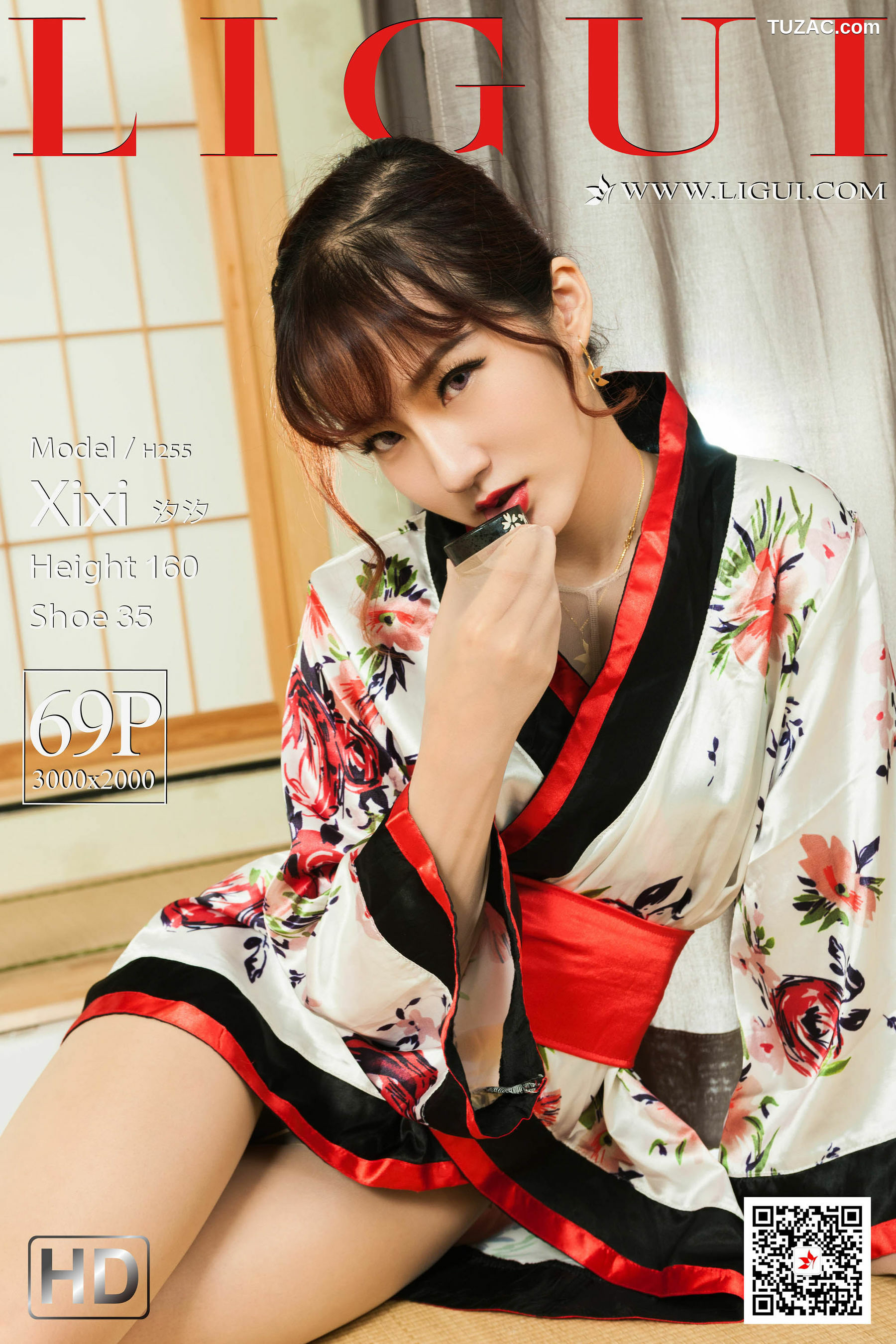 丽柜_ Model 汐汐 - 和服丝袜美足诱惑[67P]