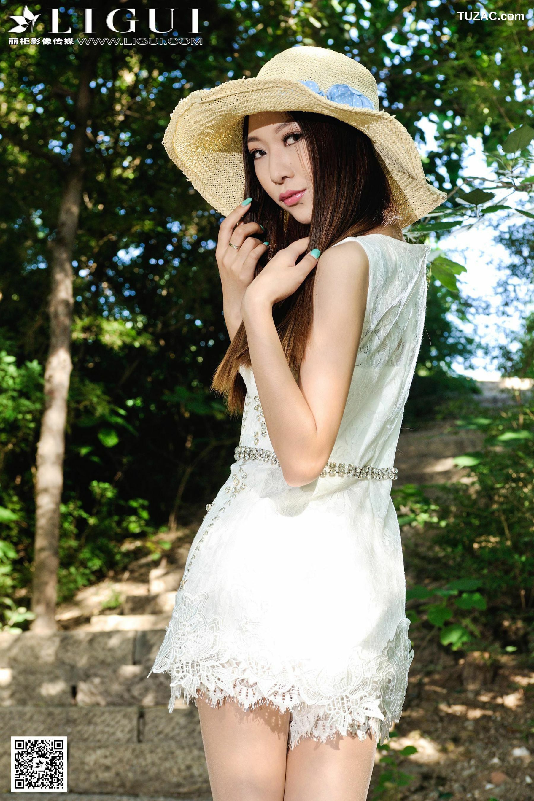 丽柜_Model 文欣《街拍蕾丝超短连衣裙女神》上中下全集 美腿玉足写真图片[127P]