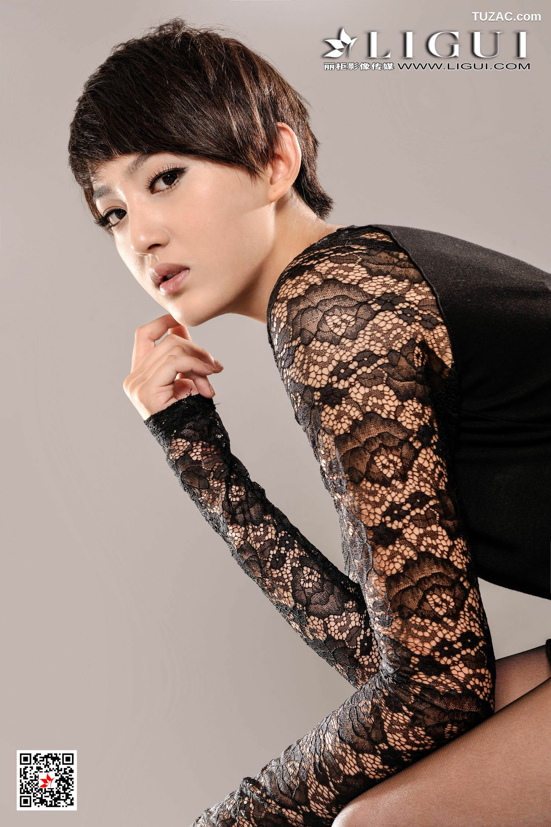 丽柜_Model 晓琪《黑色蕾丝》 网络丽人 写真集[39P]