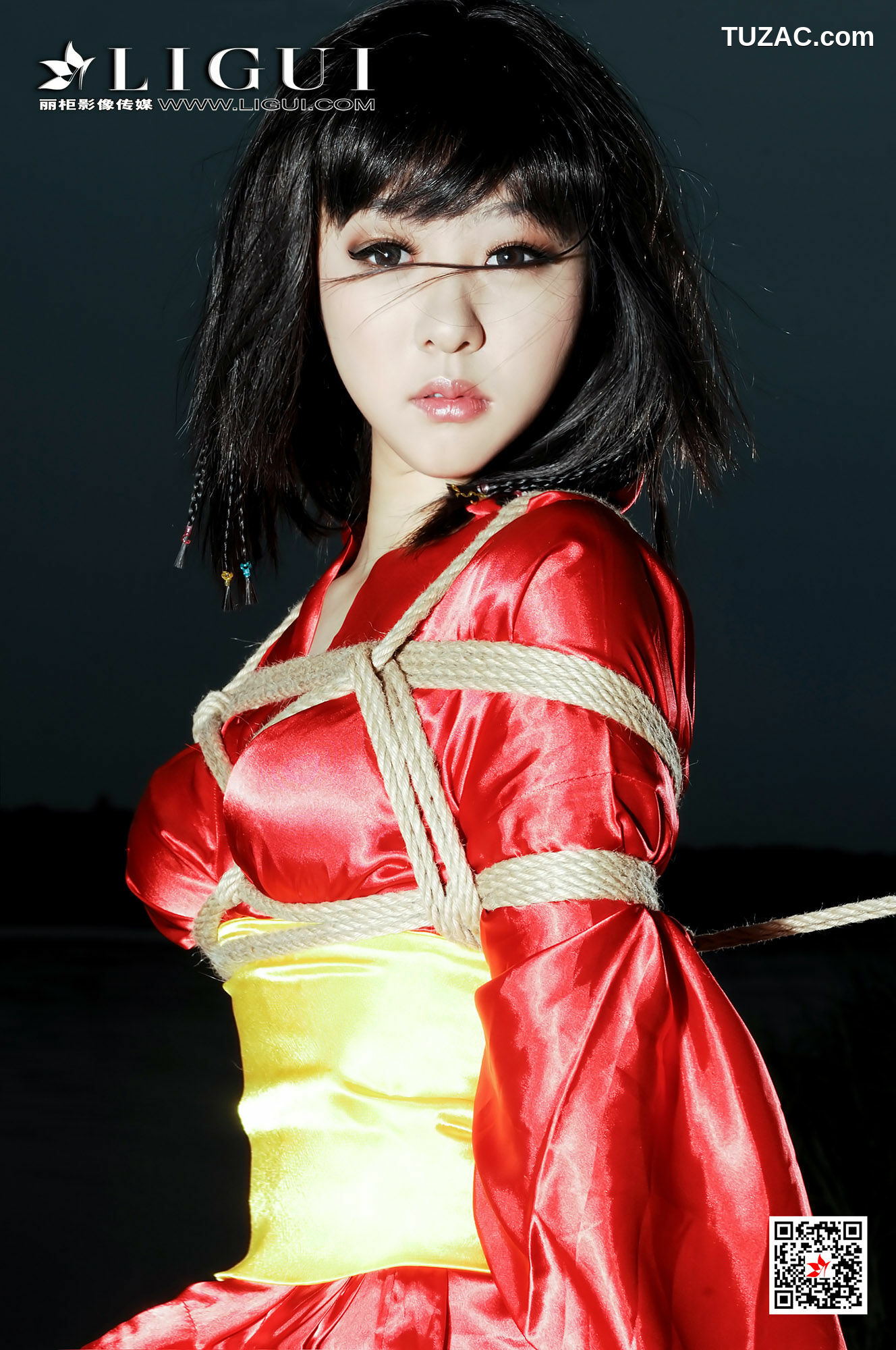 丽柜_模特佩佩《黑夜美束》 精品图集 写真集[61P]