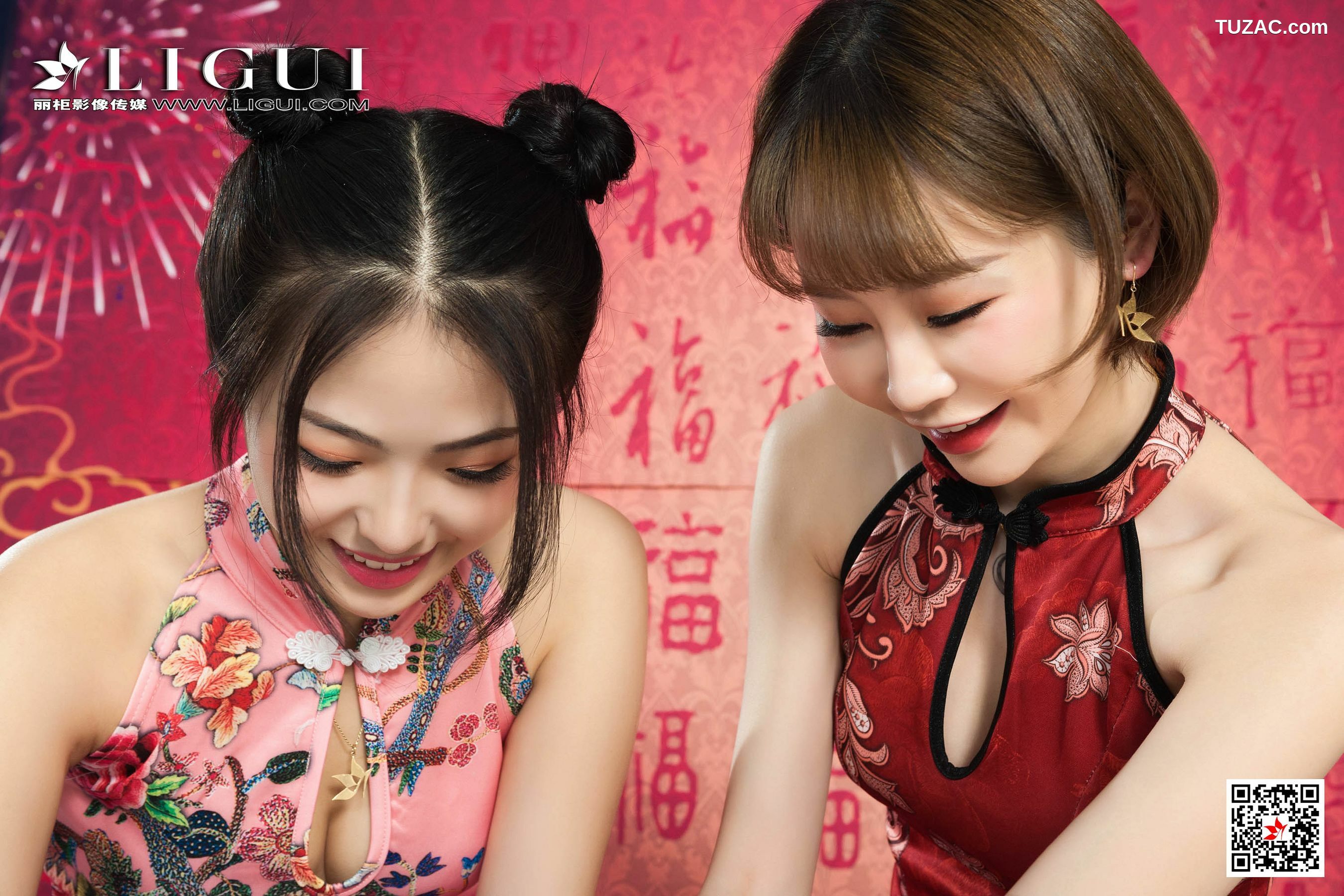 丽柜_潘潘&amp;amp;洋洋《姐妹花汤圆丝足》 写真集[53P]