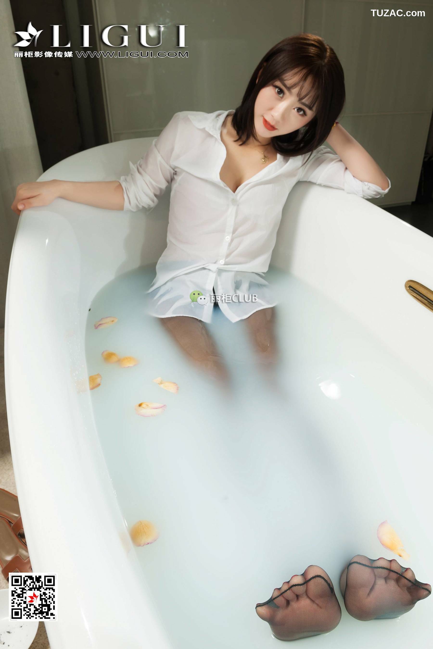 丽柜_足模然然《浴缸丝足迷情》 网络丽人 写真集[58P]