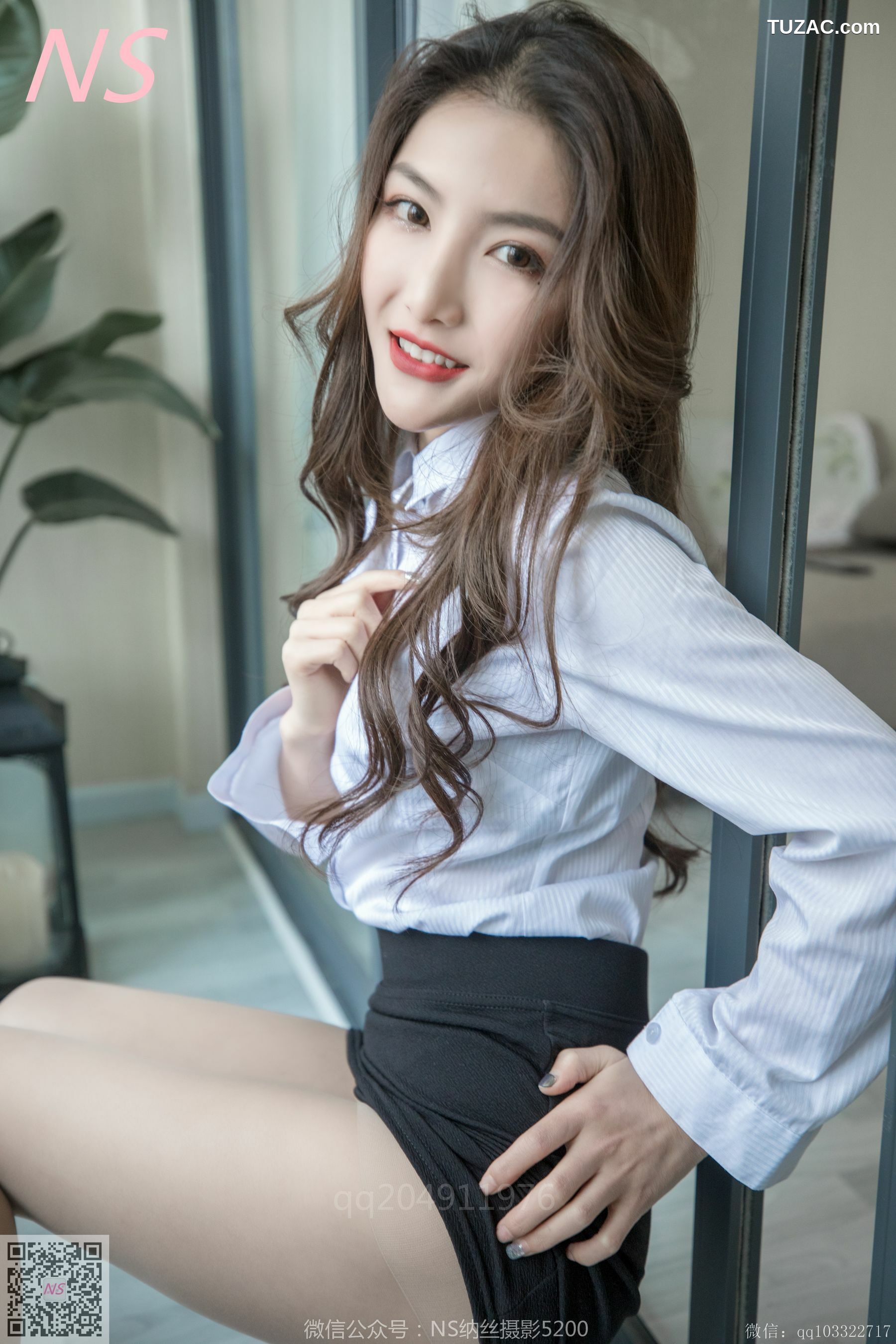 纳丝摄影_快手主播楠希《OL装》 写真集[92P]