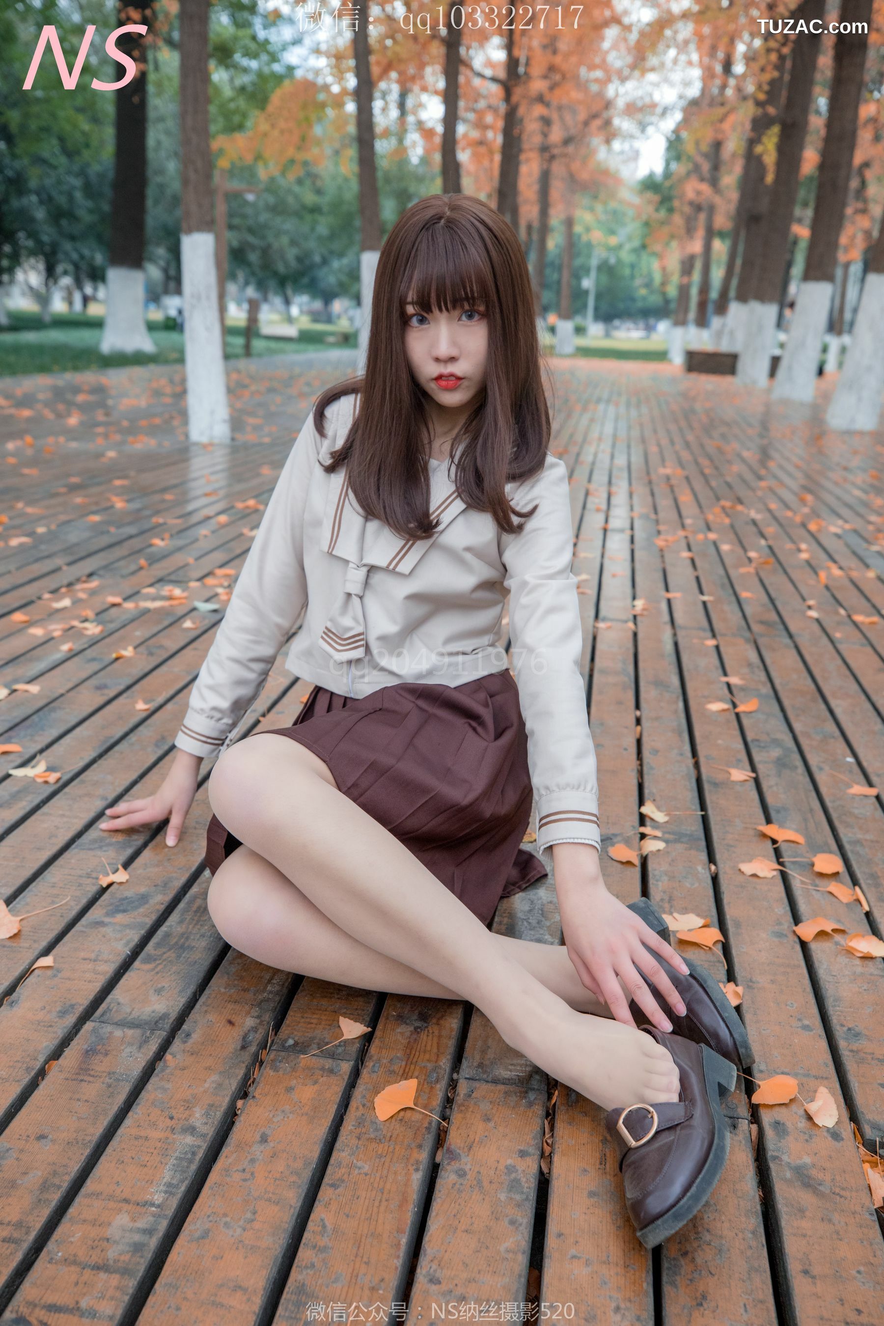 纳丝摄影_枫之少女《白丝肉丝萌萌哒的枫》 写真集[93P]