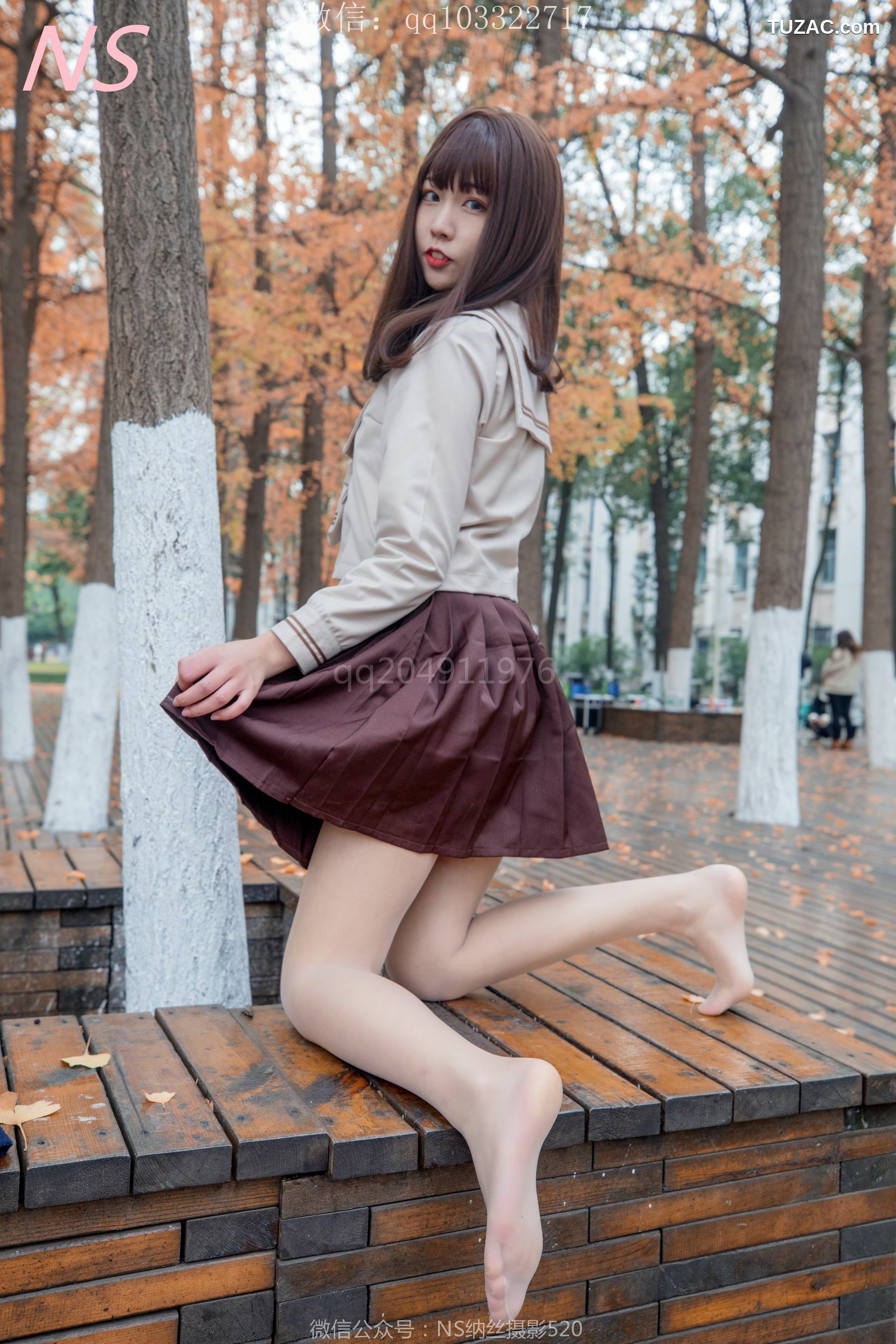 纳丝摄影_枫之少女《白丝肉丝萌萌哒的枫》 写真集[93P]