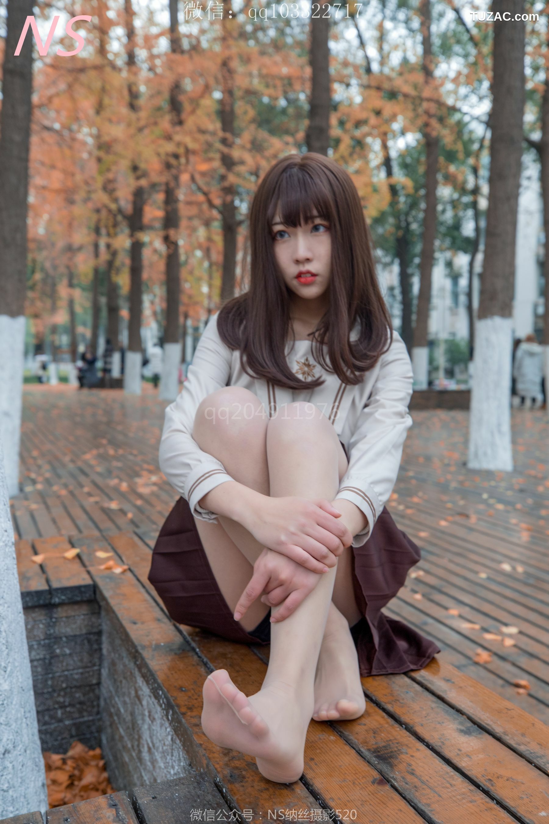 纳丝摄影_枫之少女《白丝肉丝萌萌哒的枫》 写真集[93P]