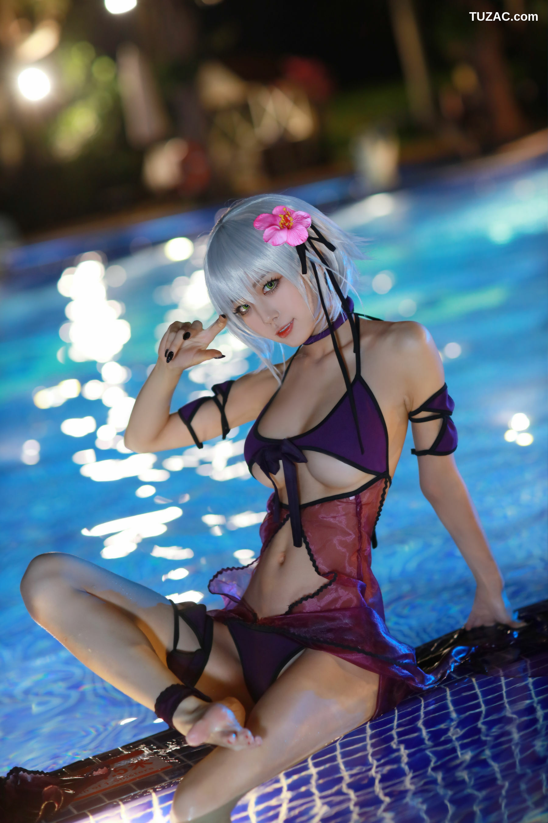 网络美女_ 动漫博主水淼aqua - 贞德泳装 写真套图[41P]
