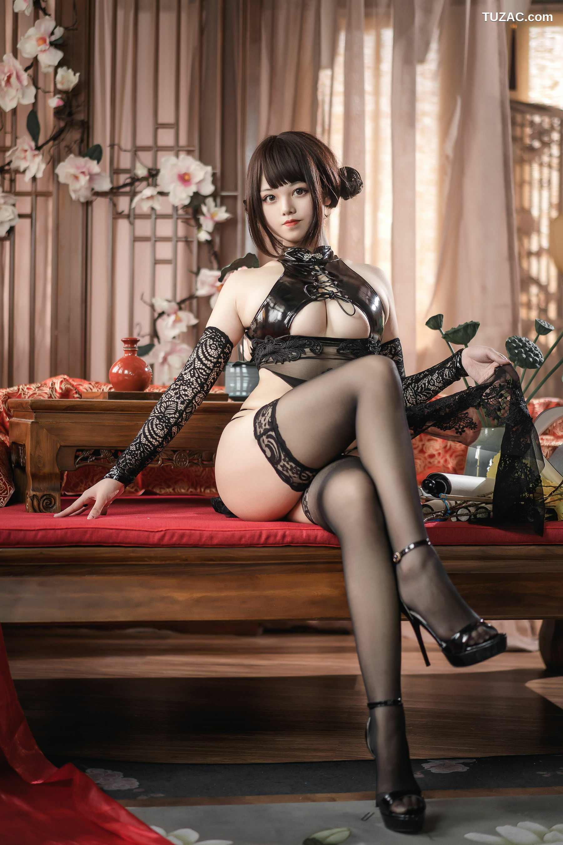 网络美女_ 蜜汁猫裘 - 绝代风华 旗袍 写真套图[50P]