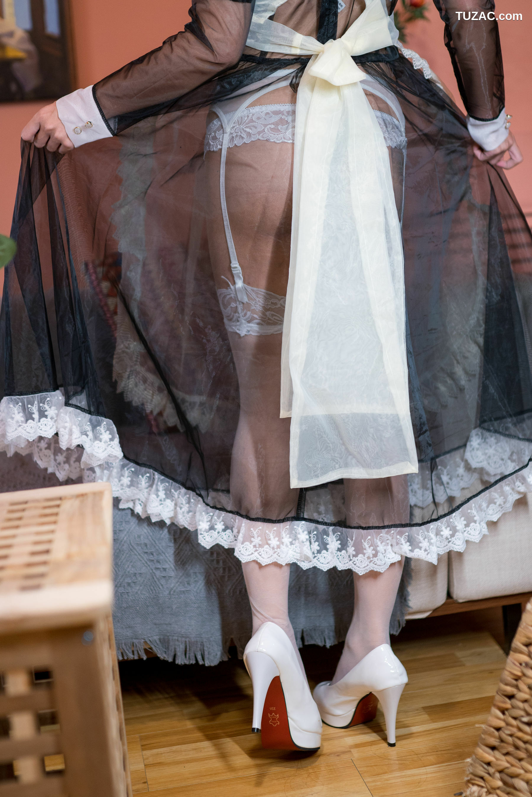 网络美女_ 蠢沫沫 《黑透明女仆》 写真集[44P]