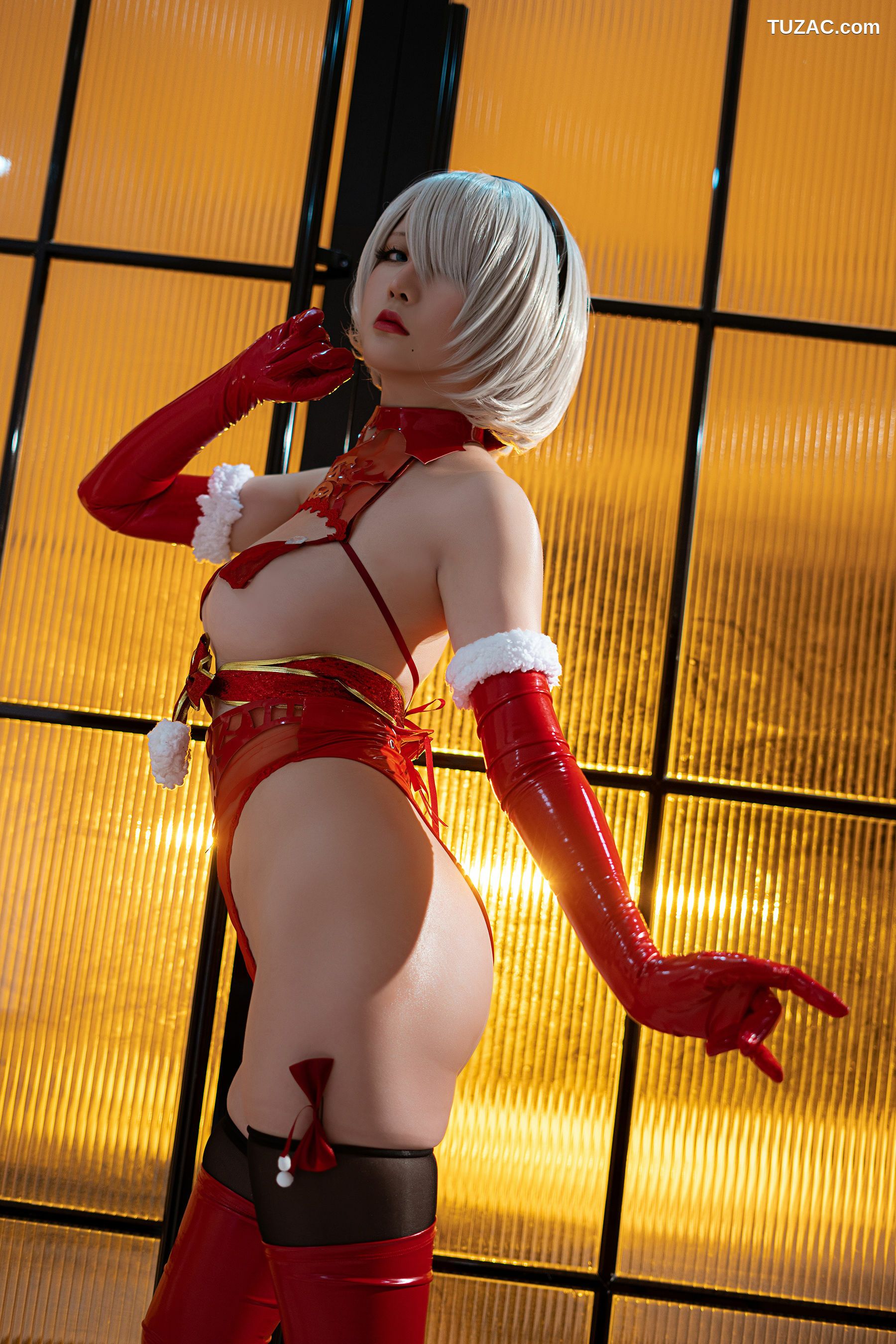 网络美女_Coser小姐姐星之迟迟 - 圣诞2B 写真套图