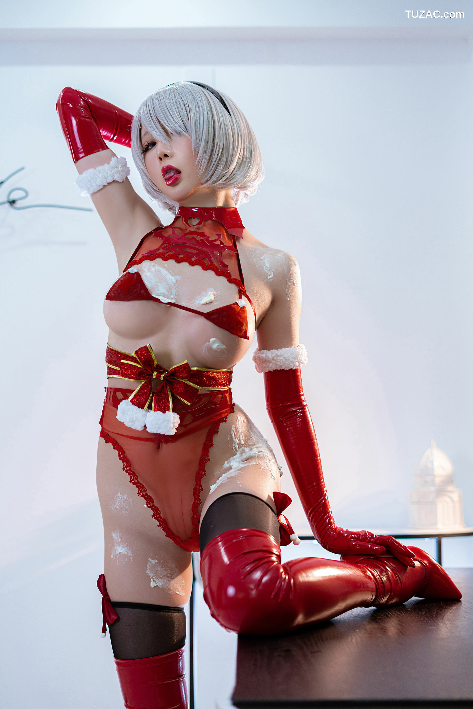 网络美女_Coser小姐姐星之迟迟 - 圣诞2B 写真套图