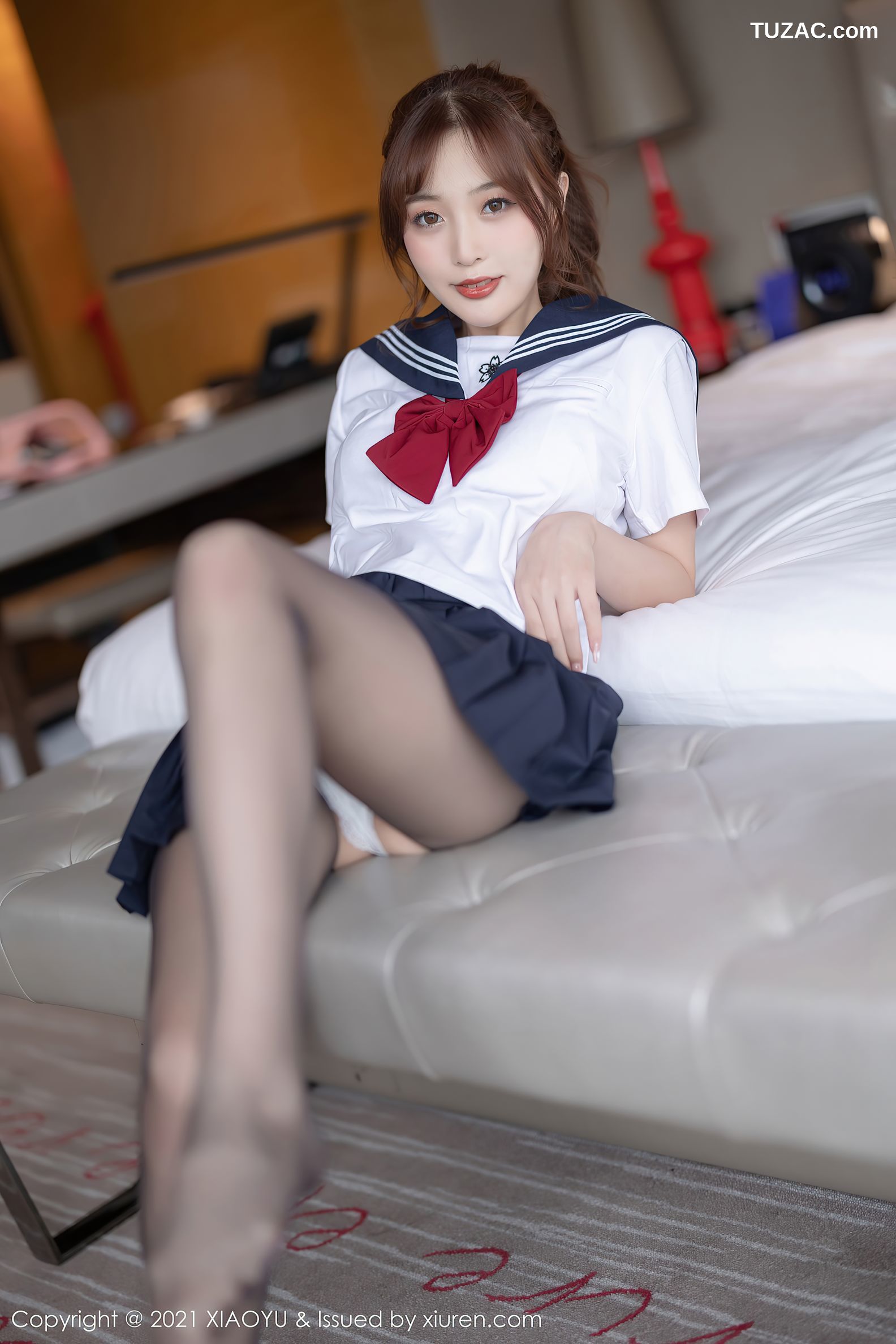 XiaoYu语画界-623-林星阑-JK制服黑丝裤袜-2021.09.27