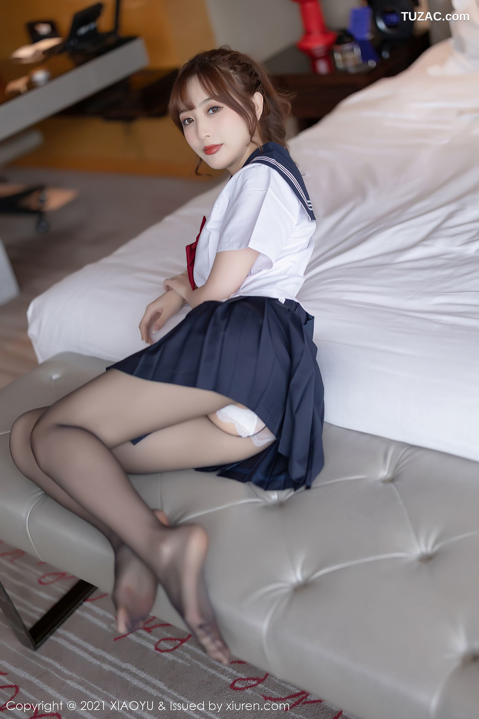 XiaoYu语画界-623-林星阑-JK制服黑丝裤袜-2021.09.27