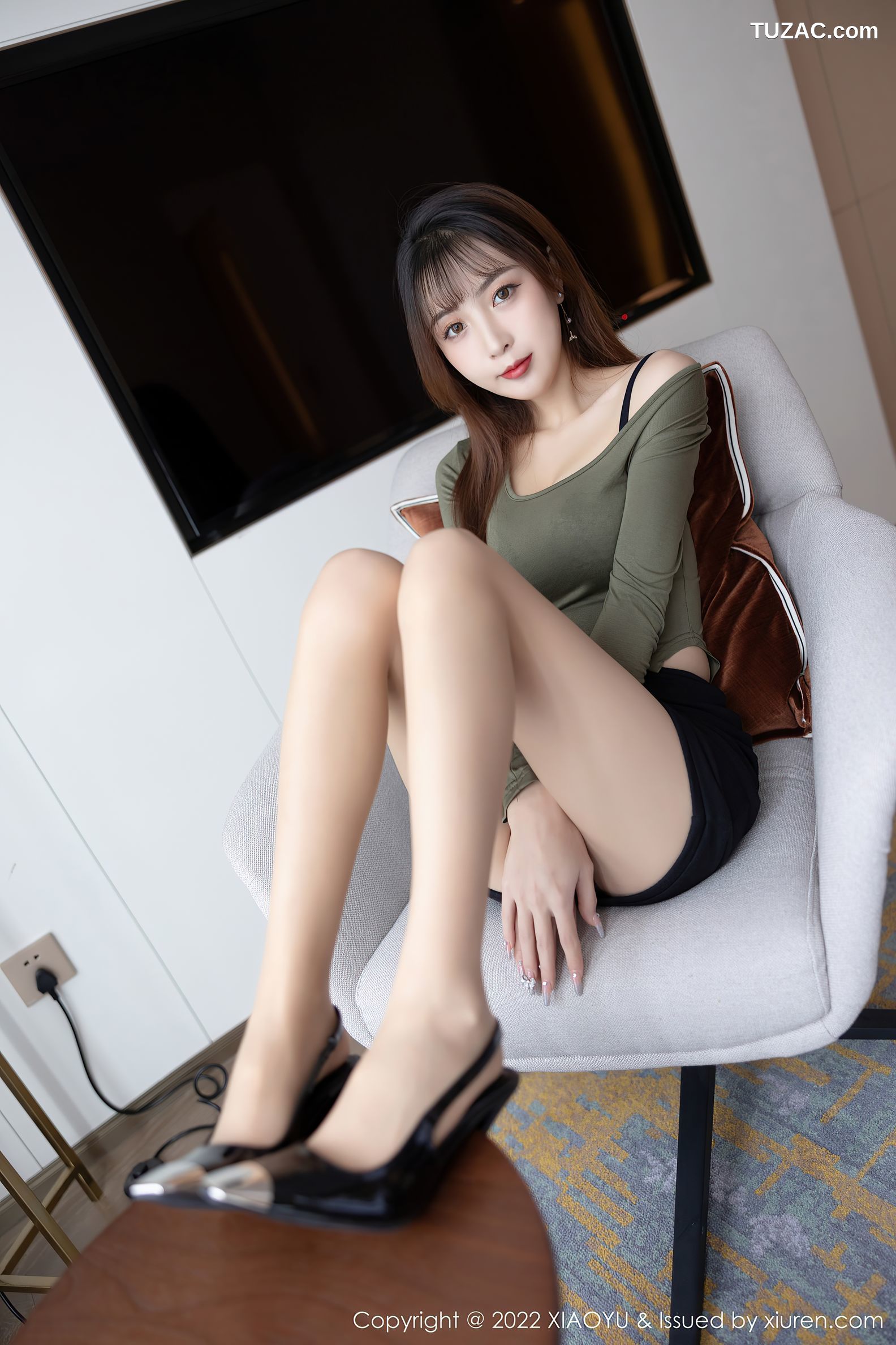 XiaoYu语画界-706-林星阑-黑色超短裙超薄肉丝-2022.01.27