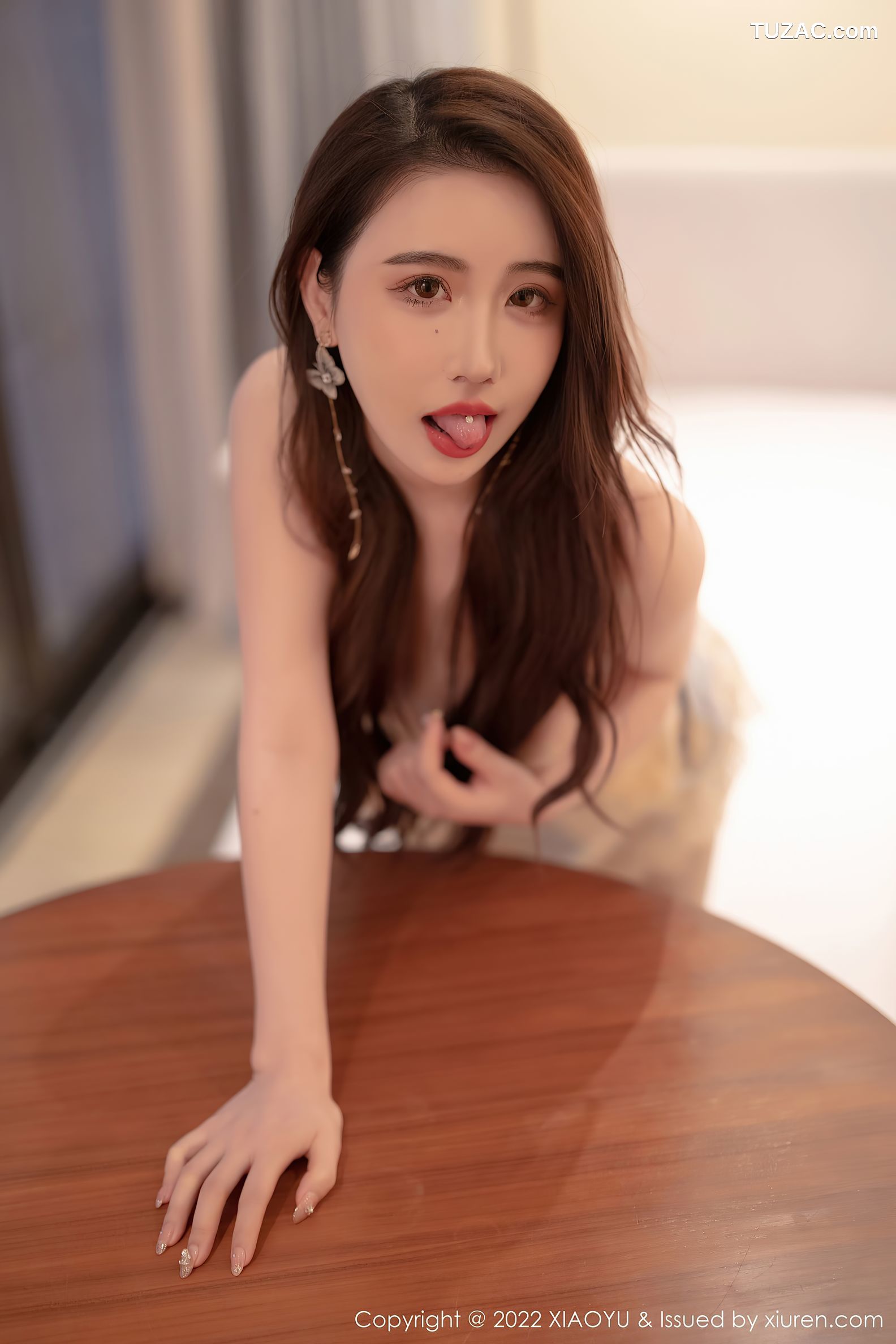 XiaoYu语画界-722-绯月樱Cherry-惠州旅拍浴室蓝色吊带裙白丝-2022.02.23