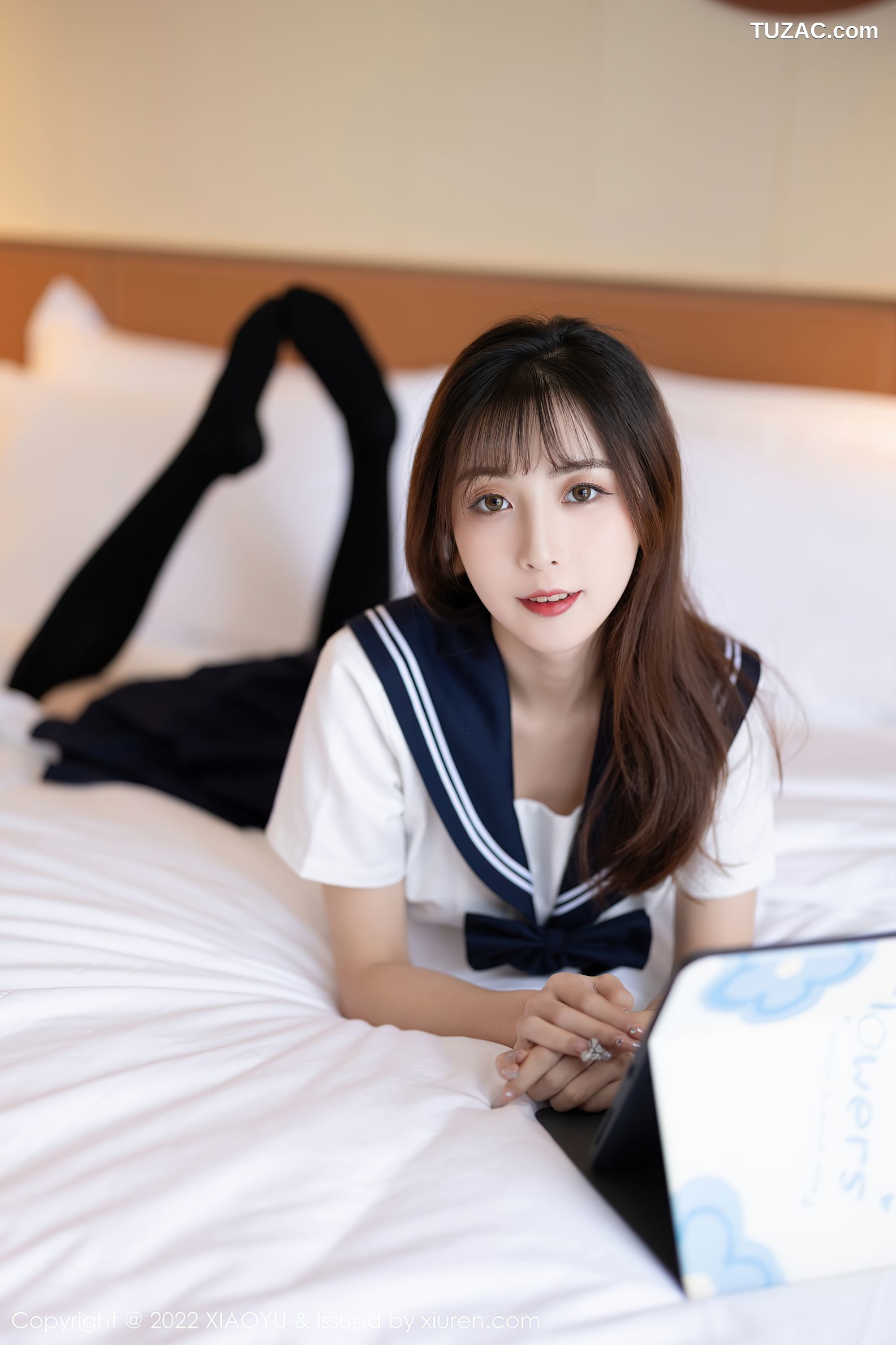 XiaoYu语画界-726-林星阑-JK制服黑丝袜蕾丝内衣-2022.03.01