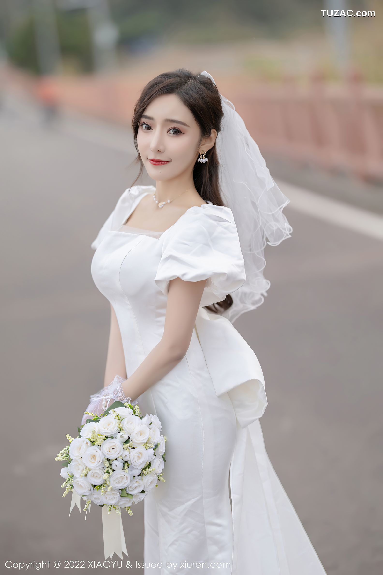 XiaoYu语画界-733-王馨瑶-惠州旅拍白婚纱礼裙白色蕾丝内衣-2022.03.10