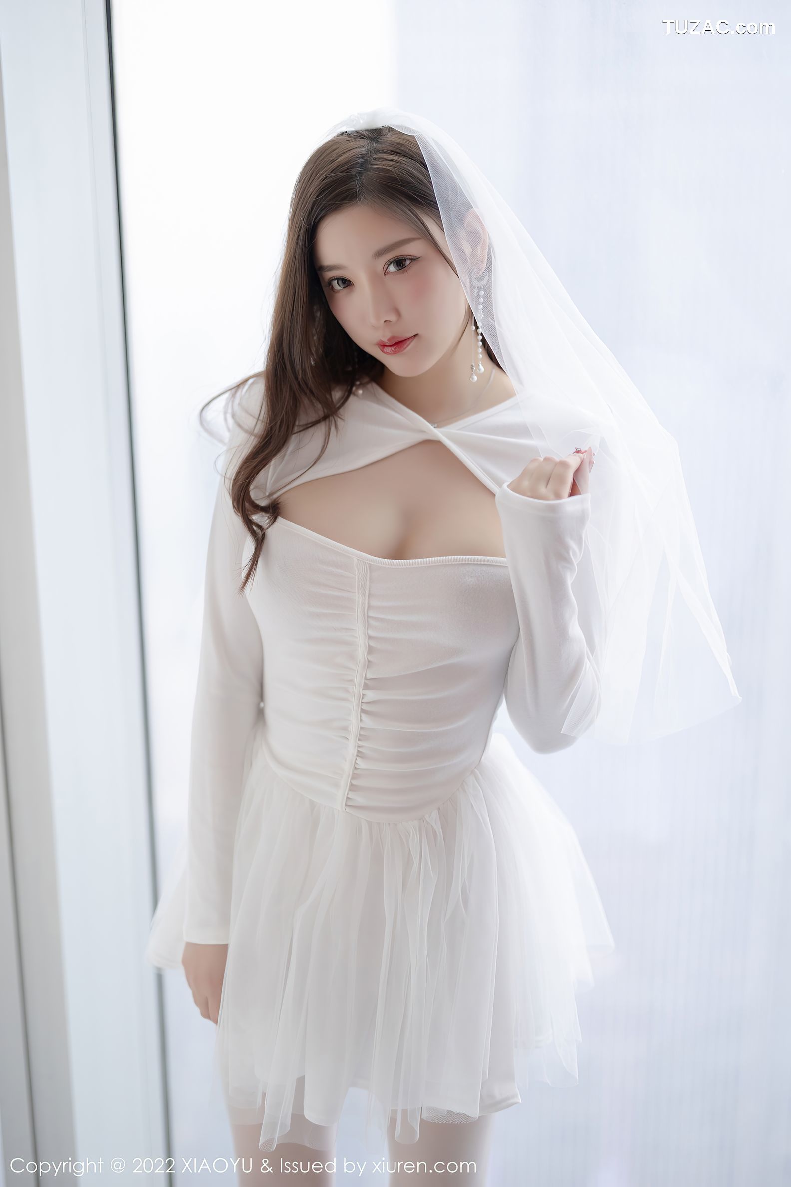 XiaoYu语画界-739-杨晨晨Yome-性感白色婚纱白丝袜-2022.03.18