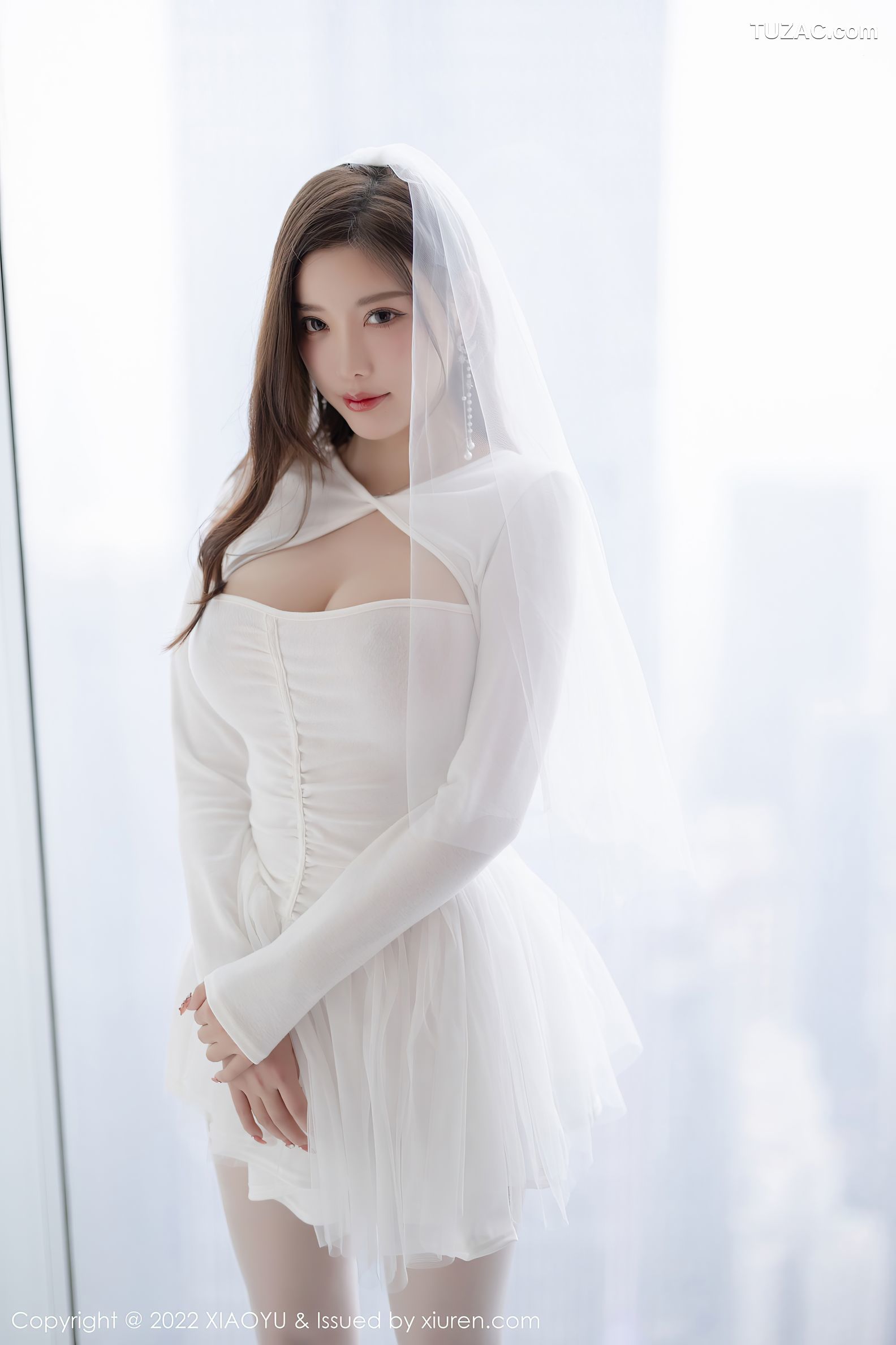 XiaoYu语画界-739-杨晨晨Yome-性感白色婚纱白丝袜-2022.03.18