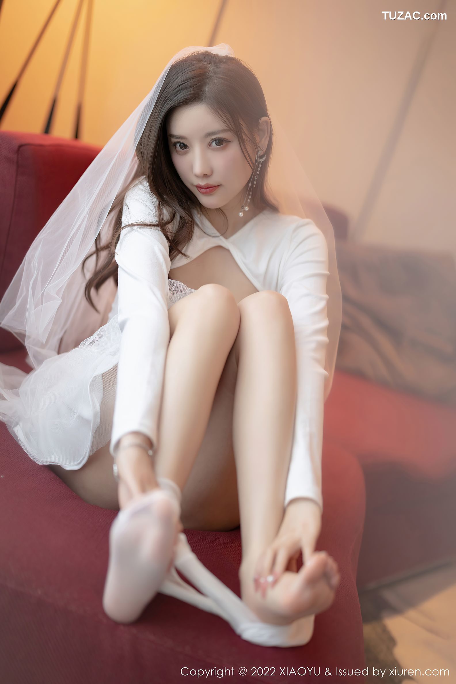 XiaoYu语画界-739-杨晨晨Yome-性感白色婚纱白丝袜-2022.03.18