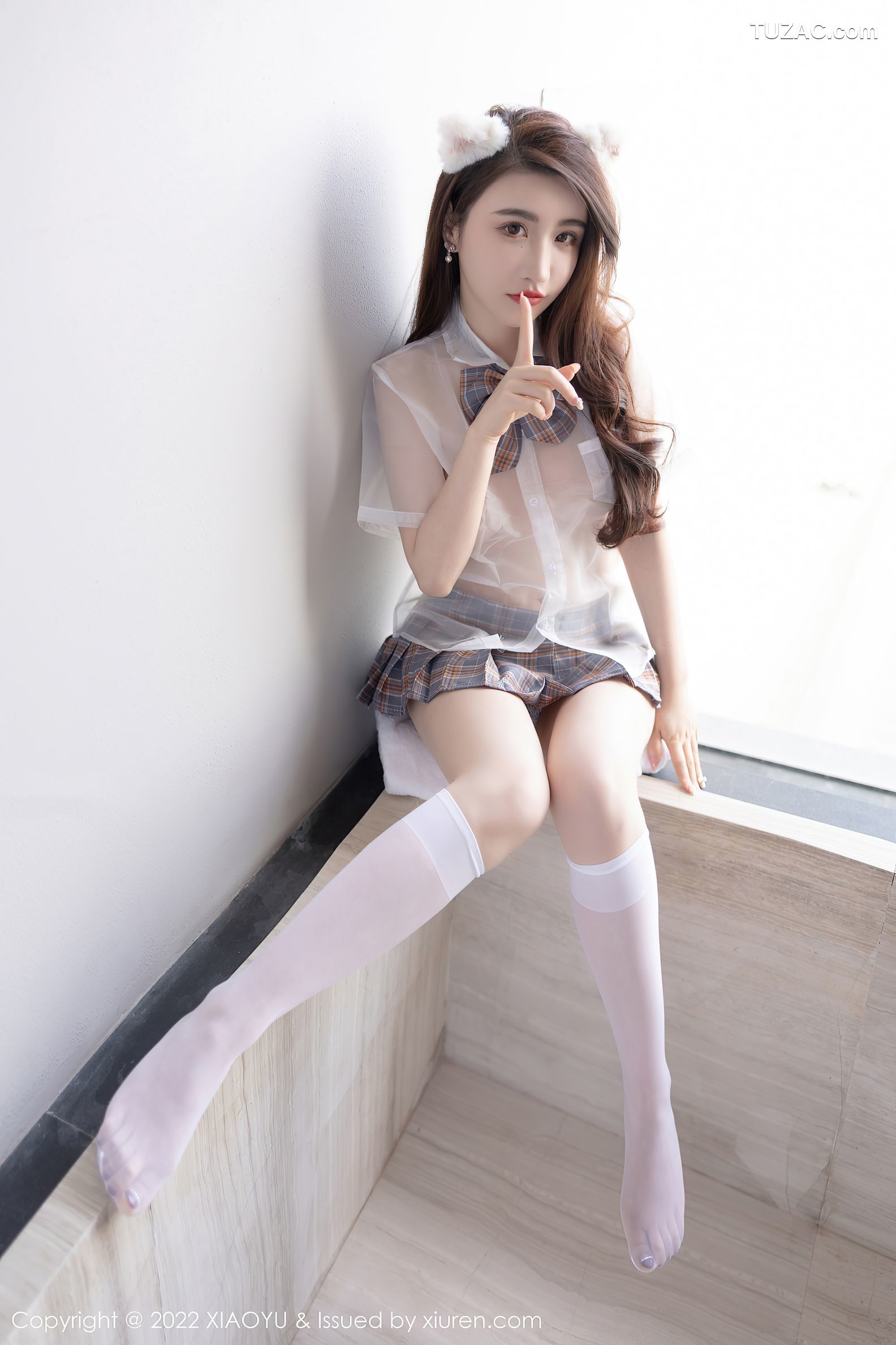 XiaoYu语画界-742-樱桃酱-透明JK服饰白丝袜-2022.03.23