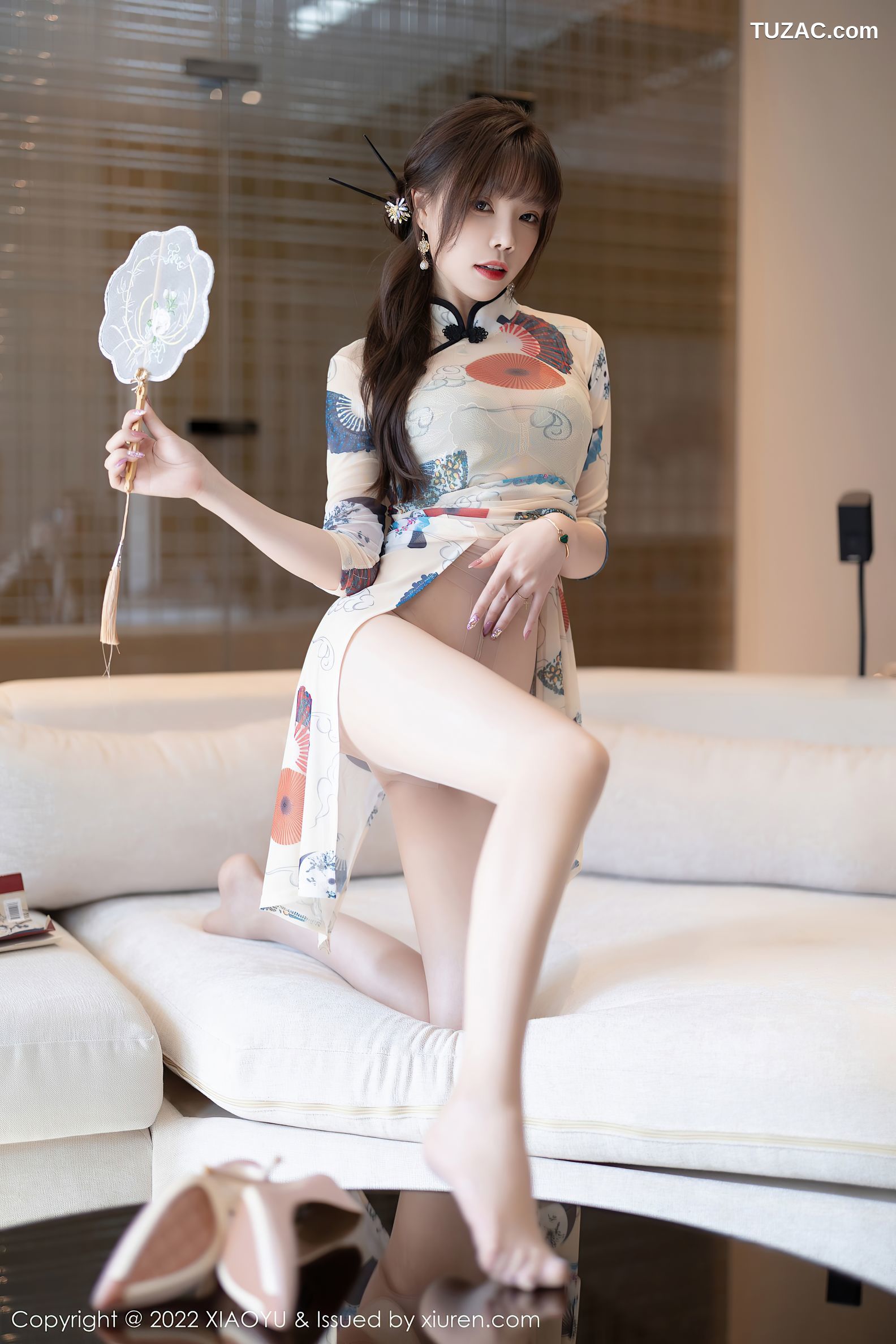 XiaoYu语画界-788-芝芝Booty-白色轻透旗袍蕾丝内衣肉丝-2022.05.30