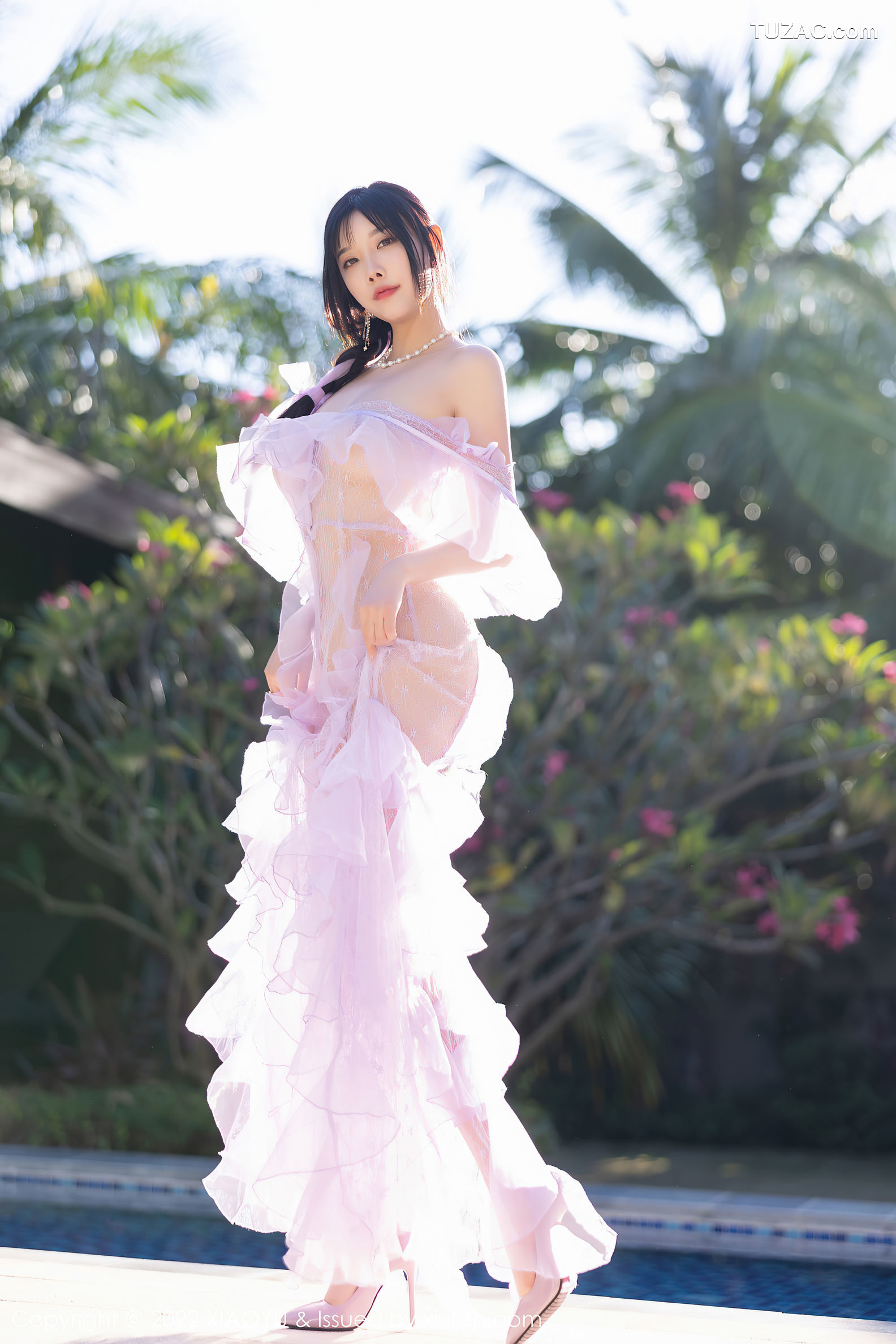 XiaoYu语画界-816-杨晨晨Yome-海南旅拍户外泳池轻透长裙-2022.07.08